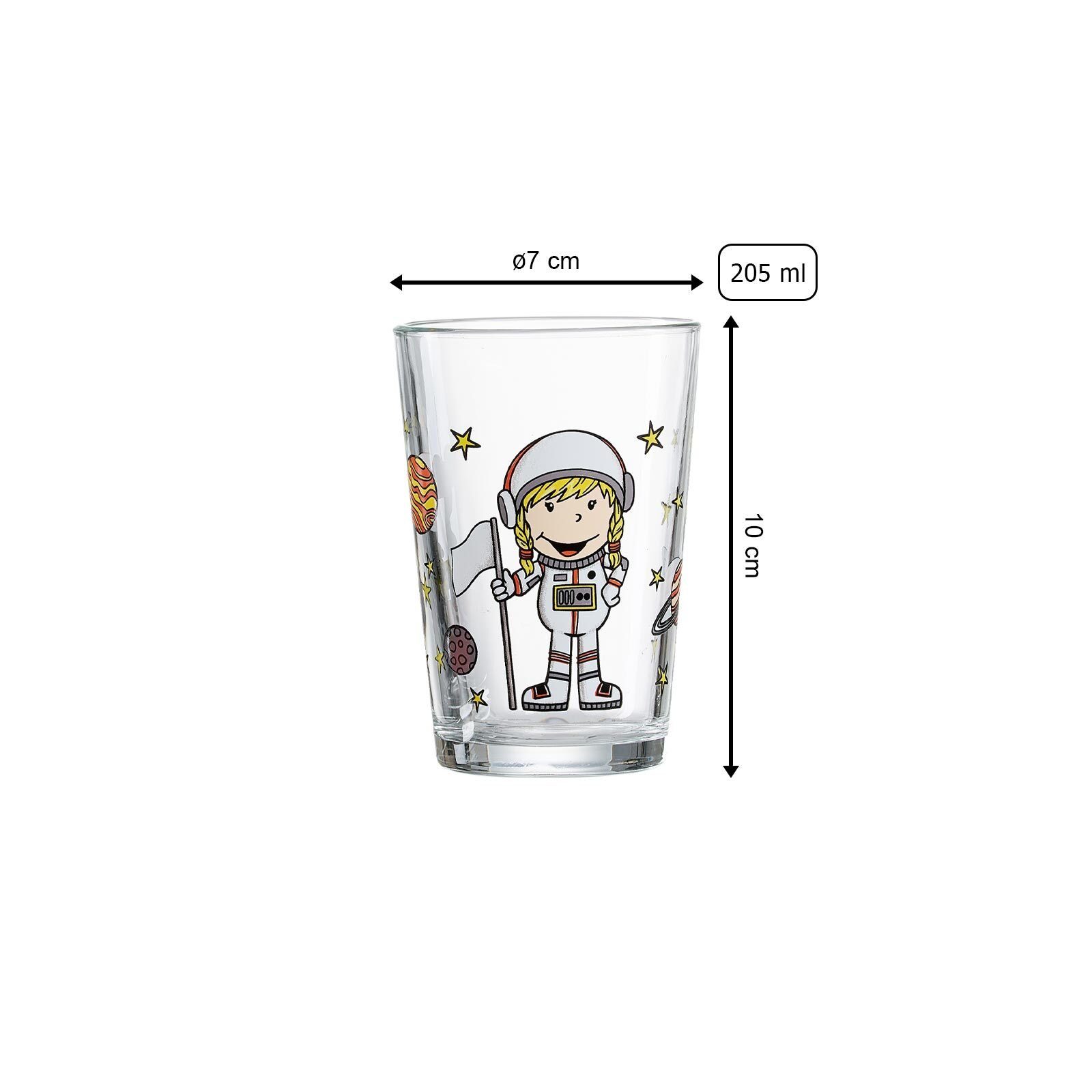 Ritzenhoff & Breker Kinderbecher Berufe Jungs & Mädchen Kindergläser 205 ml 6er Set, 6-tlg., Glas
