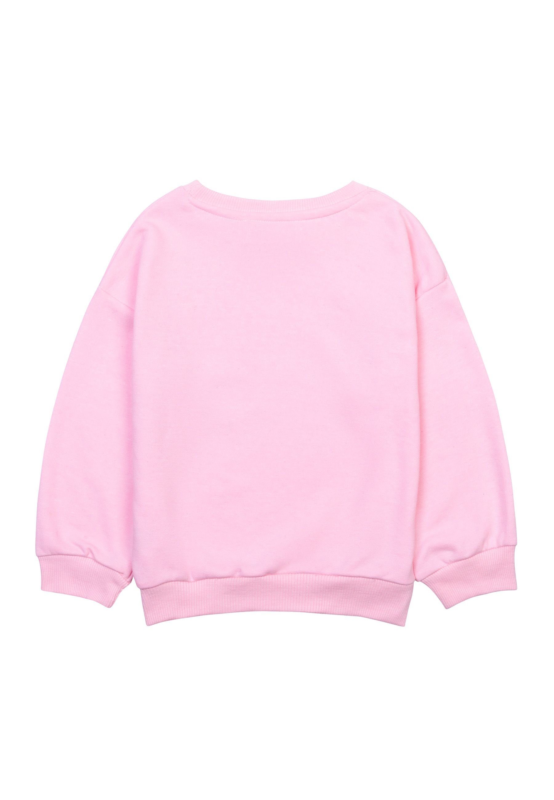 MINOTI Sweatshirt (1y-8y) Muster mit Mädchen Neonrosa Sweatshirt