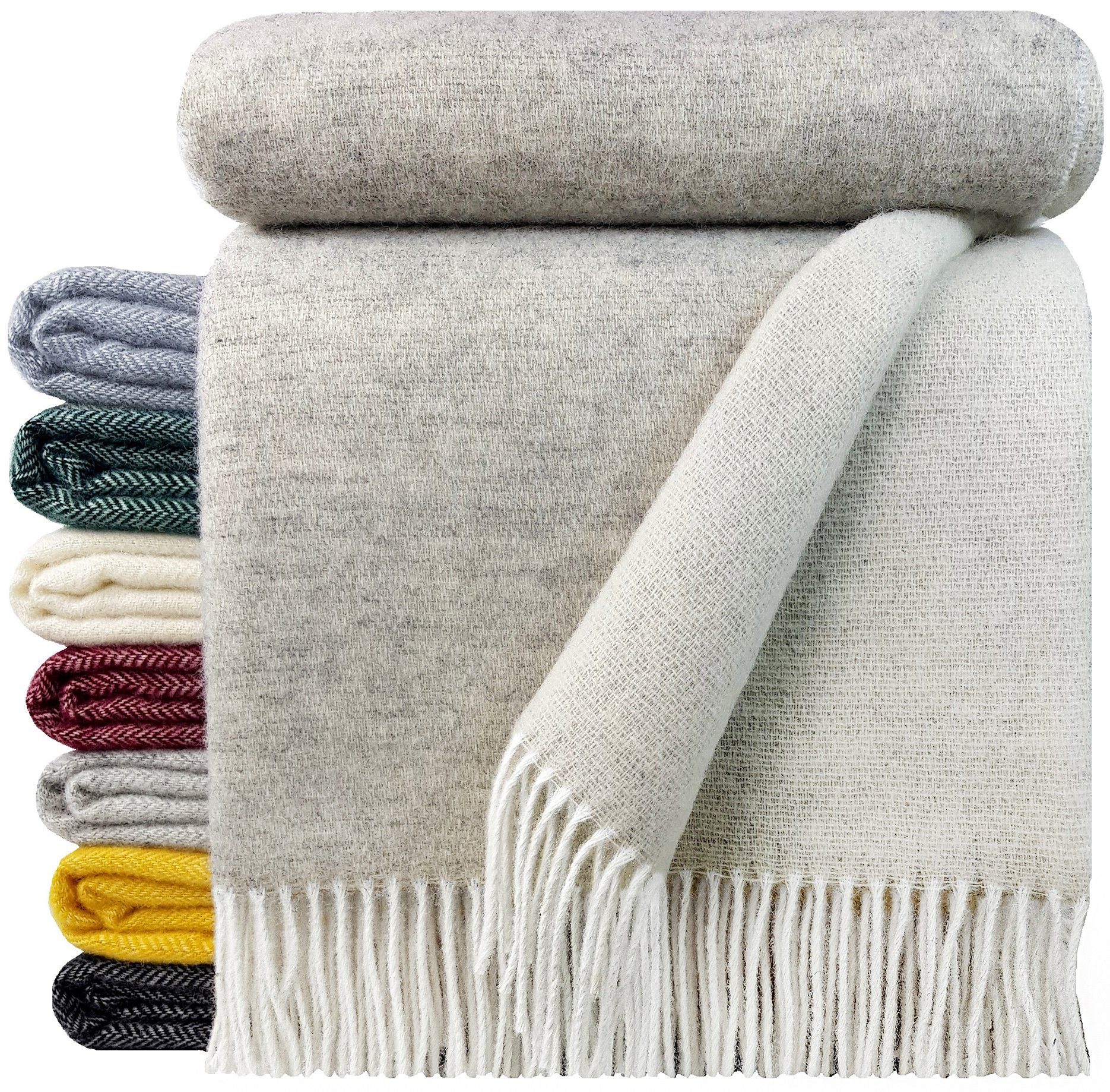 Wolldecke Wolldecke TIROL (doubleface) 100% Schurwolle 140 x 200 cm, STTS