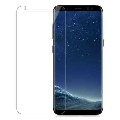 Cadorabo Schutzfolie Tempered Retail Packaging, (Samsung Galaxy S8), Schutzglas Panzer Folie (Tempered) Display-Schutzglas mit 3D Touch