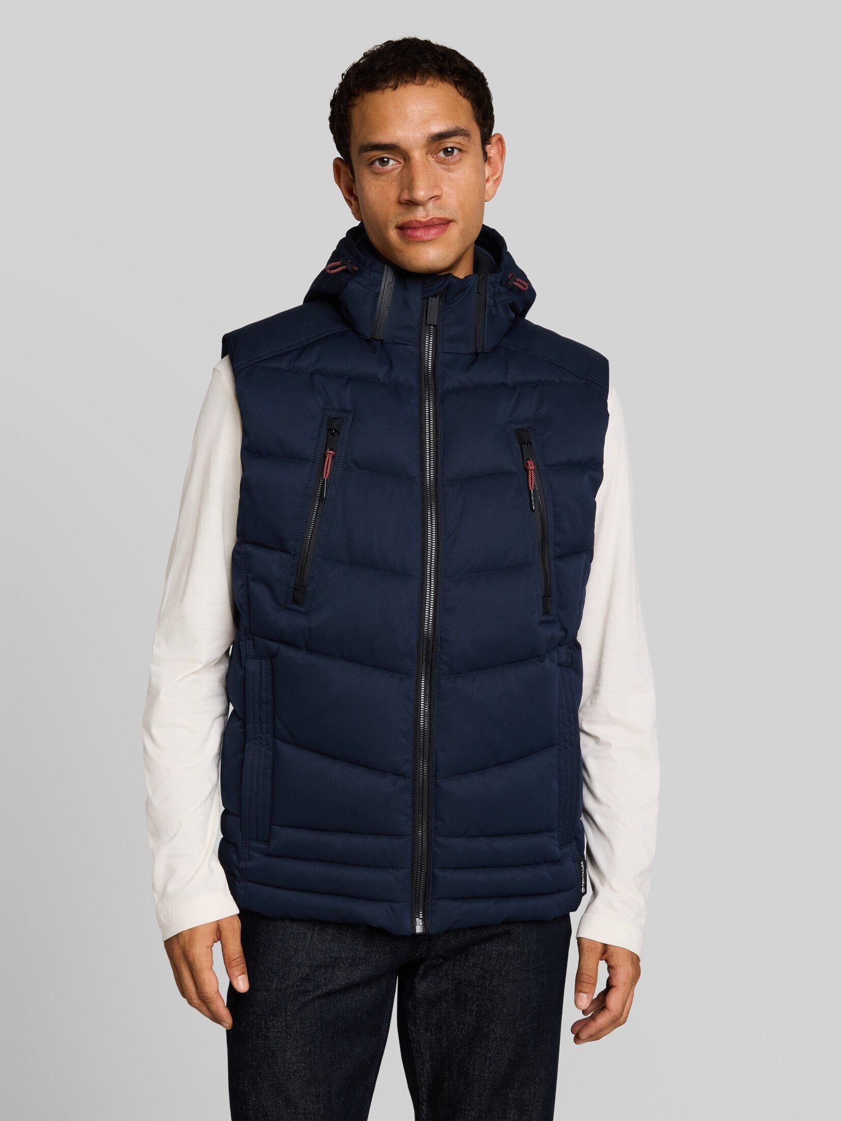 TOM TAILOR Steppweste Jacken Puffer-Weste mit abnehmbarer Kapuze