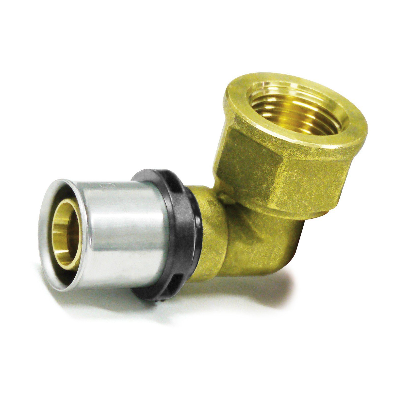 Thumbnail - PipeTec Deutschland Pressfitting Pipetec Pressfitting Winkel Übergang 16x2 mm 1/2 Zoll AG TH Kontur