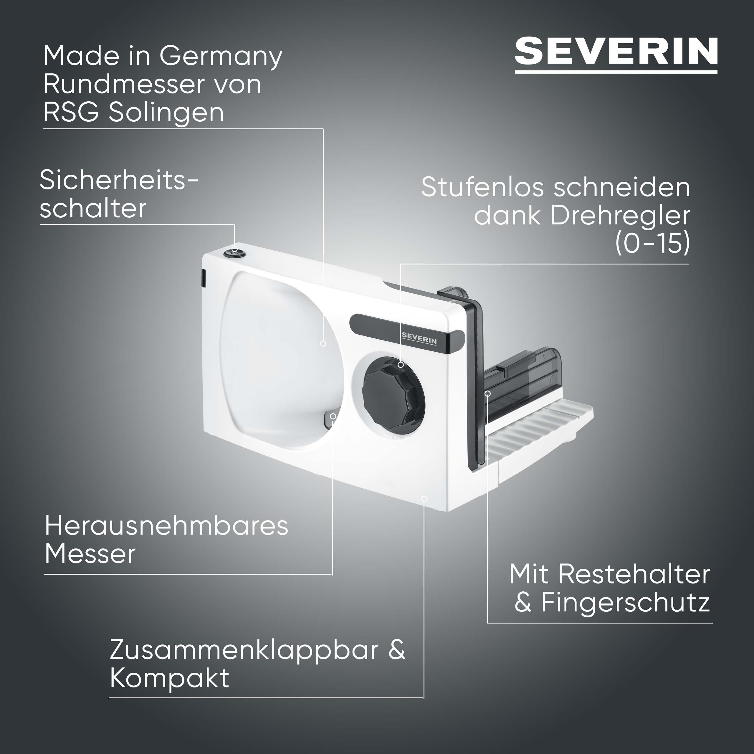Severin Allesschneider AS 3912 Kompakt mit DC Motor, 100 W