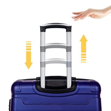 REDOM Trolley mit 4 Rollen TSA-Schloss und Hartschalen, 4 Rollen, Koffer mit TSA-Schloss und Schwenkrollen