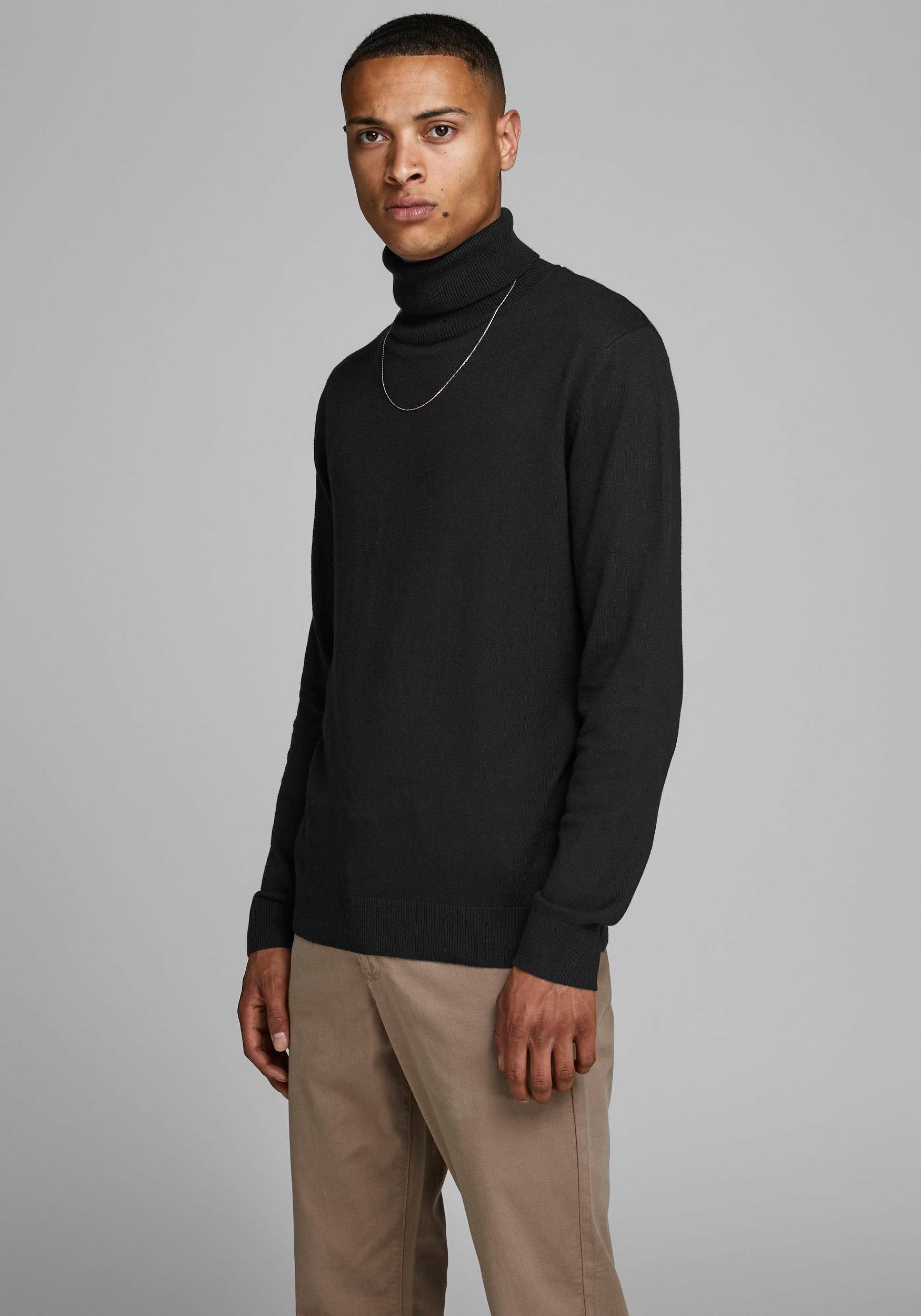 Jack & Jones Rollkragenpullover Emil Roll Black Knit