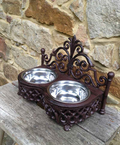 Antikas Futterstation Dekoratives Set Futter-Wassernapf für kleinen Hund oder Katzen