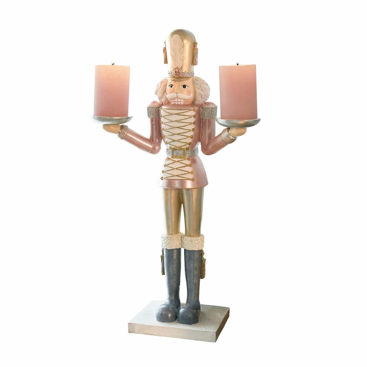 Kerzenständer antikrosa/antikgold Mirabeau Weihnachtsfigur Janki