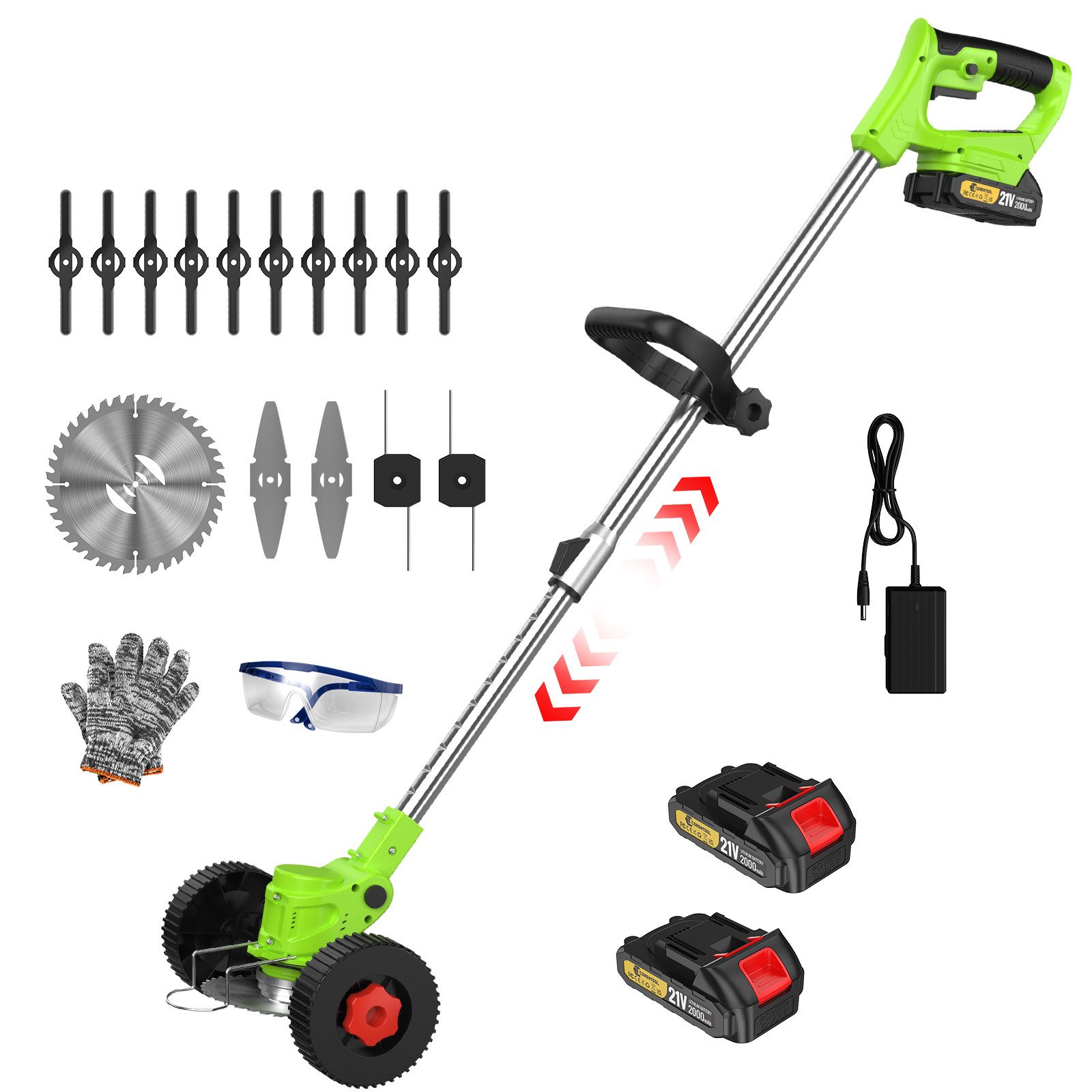 CONENTOOL Akku-Rasentrimmer 21V Elektro-Rasentrimmer, 15 cm günstig online kaufen
