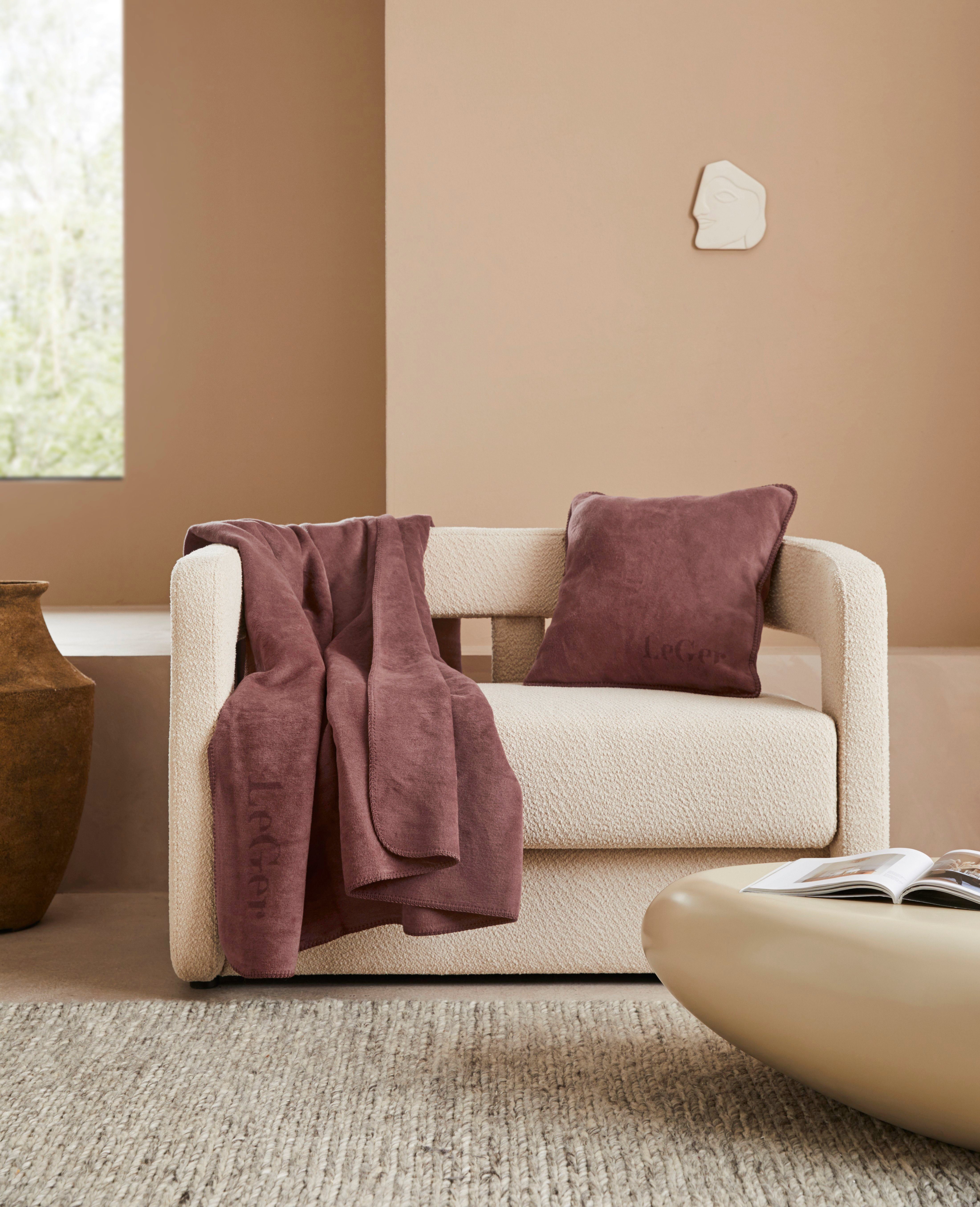 Wohndecke Anisa, LeGer Home by Lena Gercke, mit modernem Schriftzug, Kuscheldecke