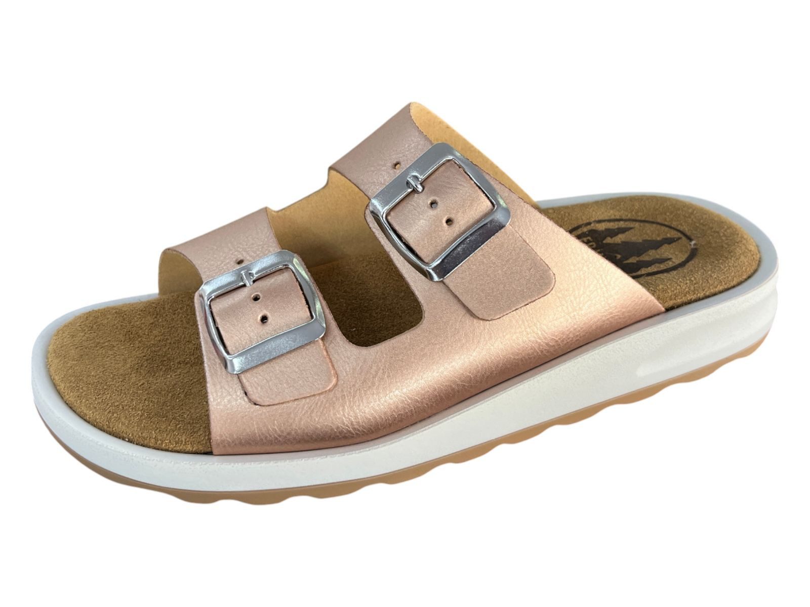Franken-Schuhe Franken Schuhe Damen Pantolette 39-10 ANTICO metallic Clog