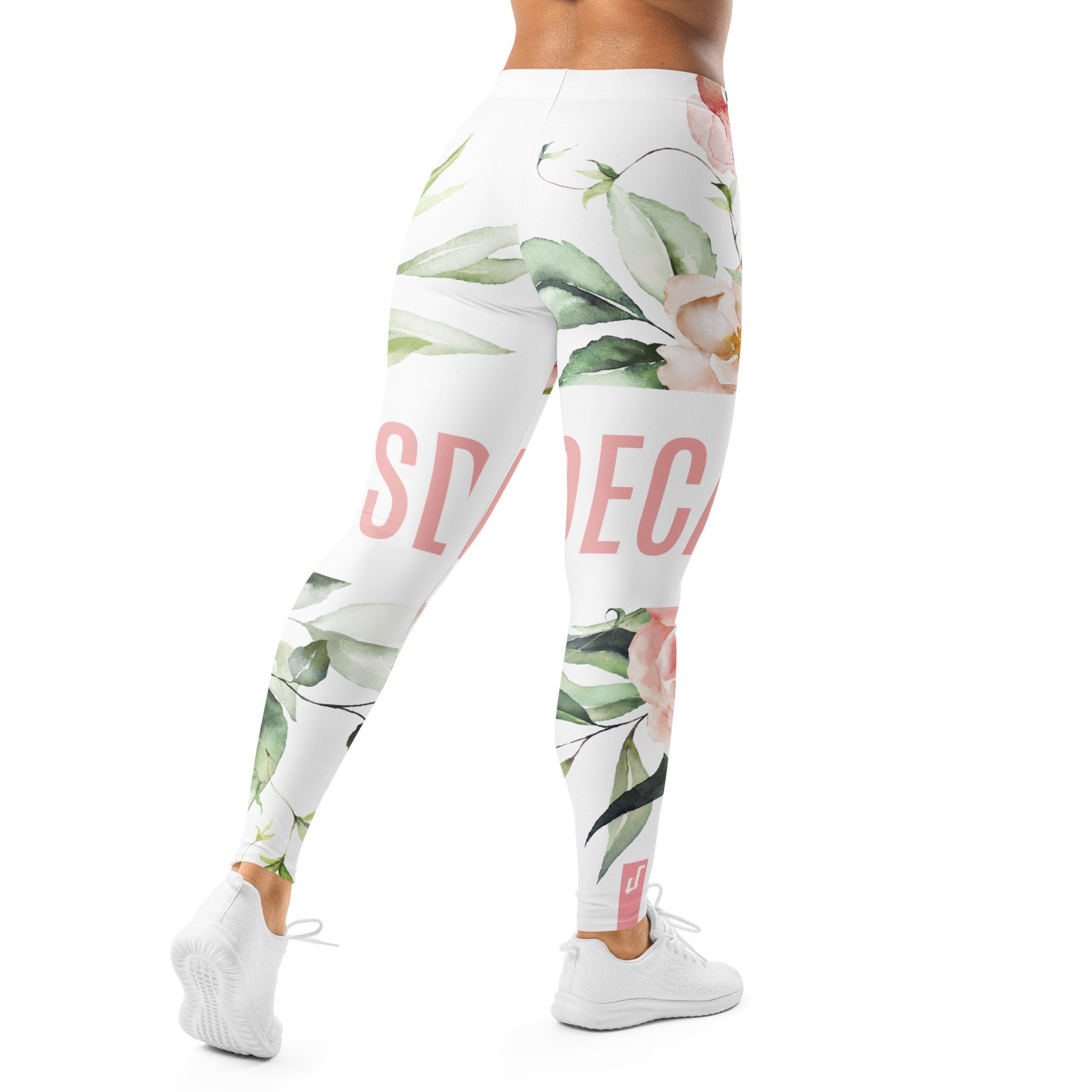 DECALVIBES Funktionsleggings Damen Leggings Basic Pastell Roses Blickdicht, 4-Wege-Stretch, elastischer Bund, weiches Material