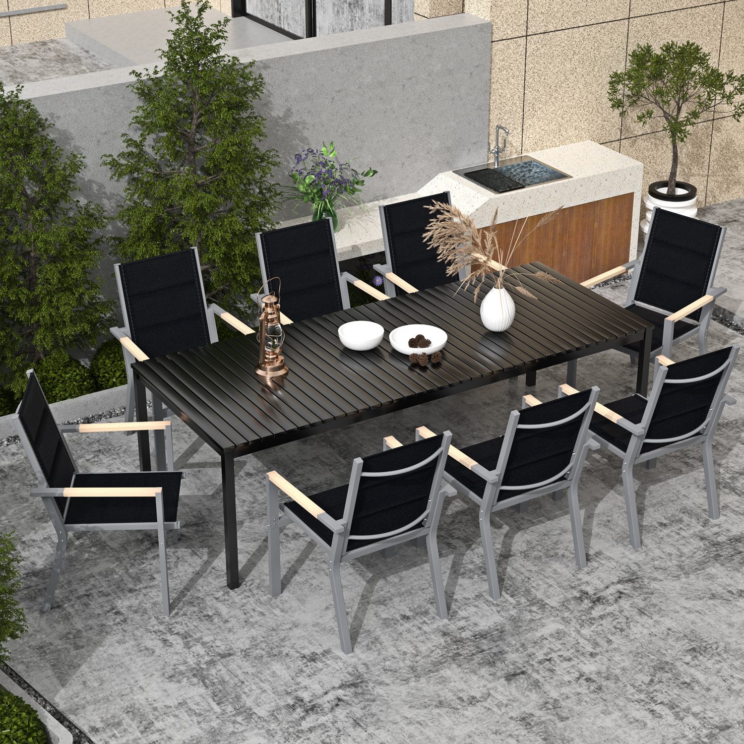 HOMALL Gartenstuhl Gartenstuhle (2er Set) Aluminium günstig online kaufen