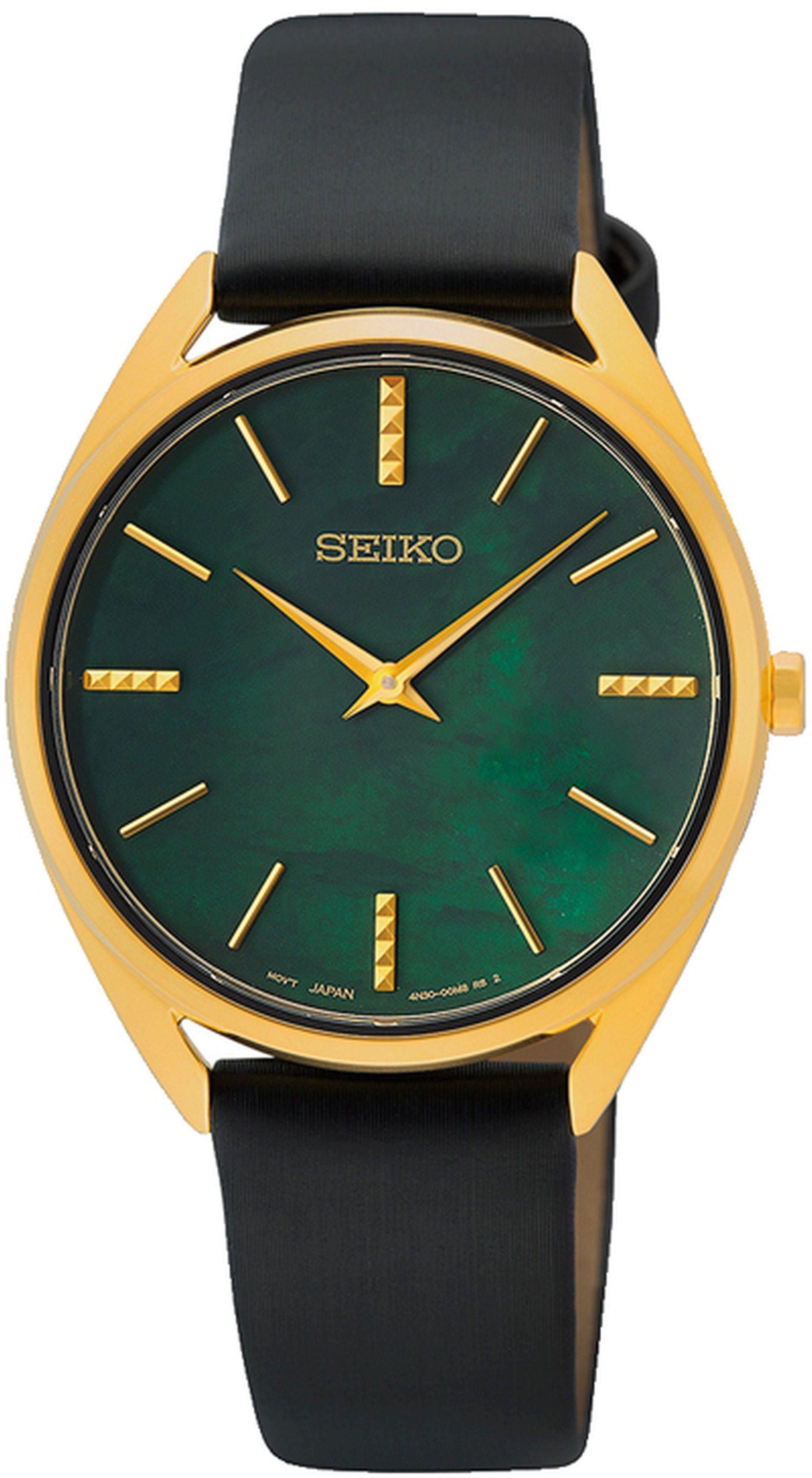 32 Ø ca. SWR080P1, goldfarben Quarzuhr Edelstahlgehäuse, PVD-beschichtet, Seiko mm