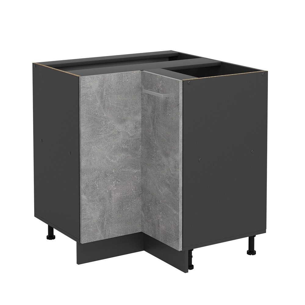 Vicco Eckunterschrank R-Line, Beton/Anthrazit, 75.6 cm günstig online kaufen