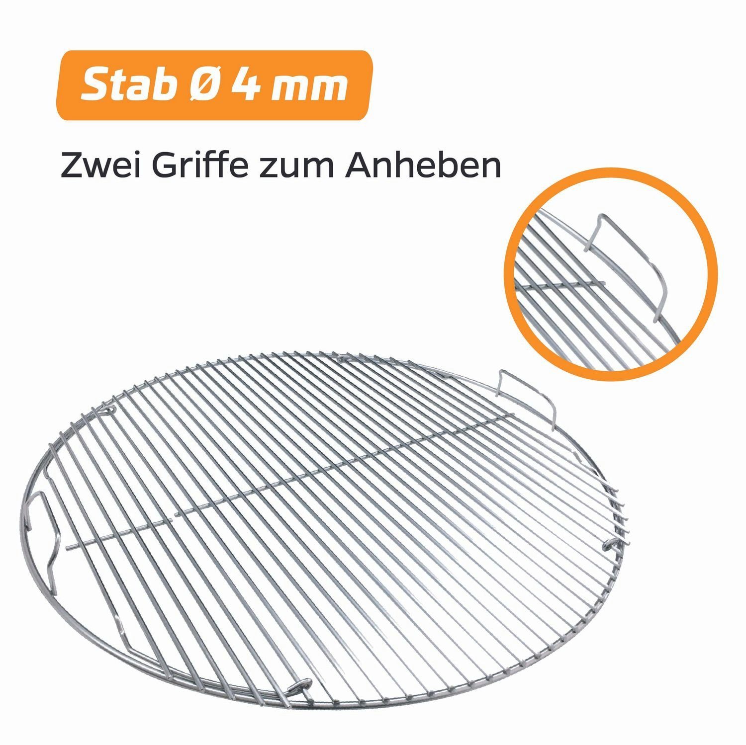 Grillrost Grillfürst Edelstahl Grillrost 4mm / Grillrost klappbar für 570er / 57er Grills – Bild 4 von 5