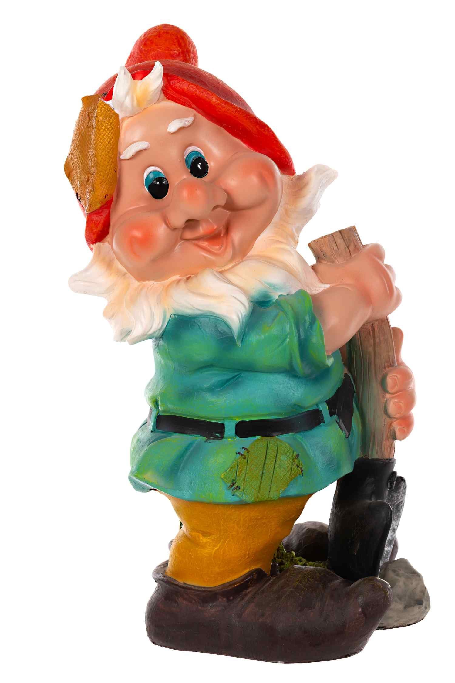 BIRENDY Dekofigur RIESIGER Zwerg Gartenzwerg XXL Gartenwichtel NF14286 Gartenfigur 41cm