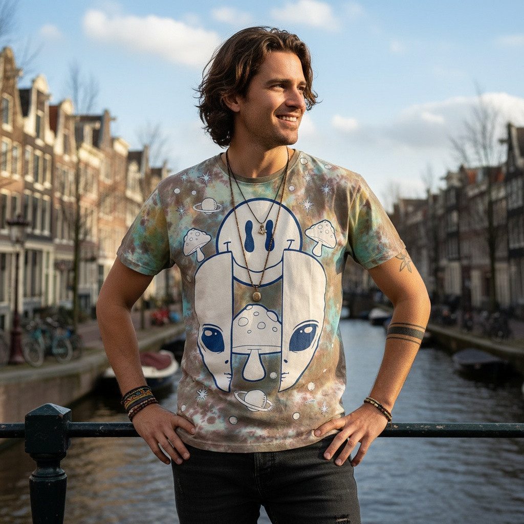 Guru-Shop T-Shirt Mirror Herren T-Shirt, Yoga Shirt - Have a nice.. Goa Style, Festival, alternative Bekleidung