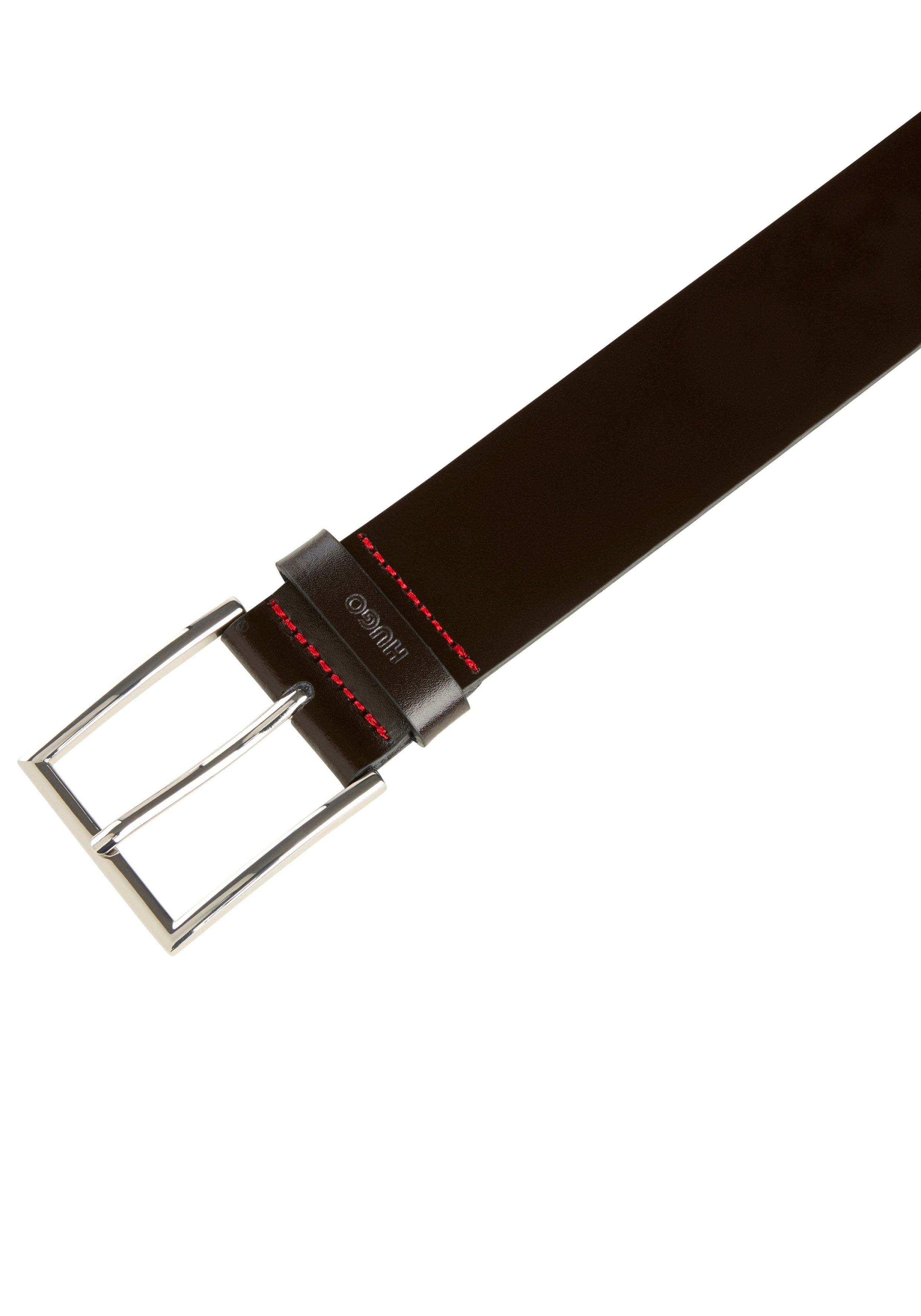 HUGO Ledergürtel Giaspo Sz40 mit Logo-Schlaufe günstig online kaufen