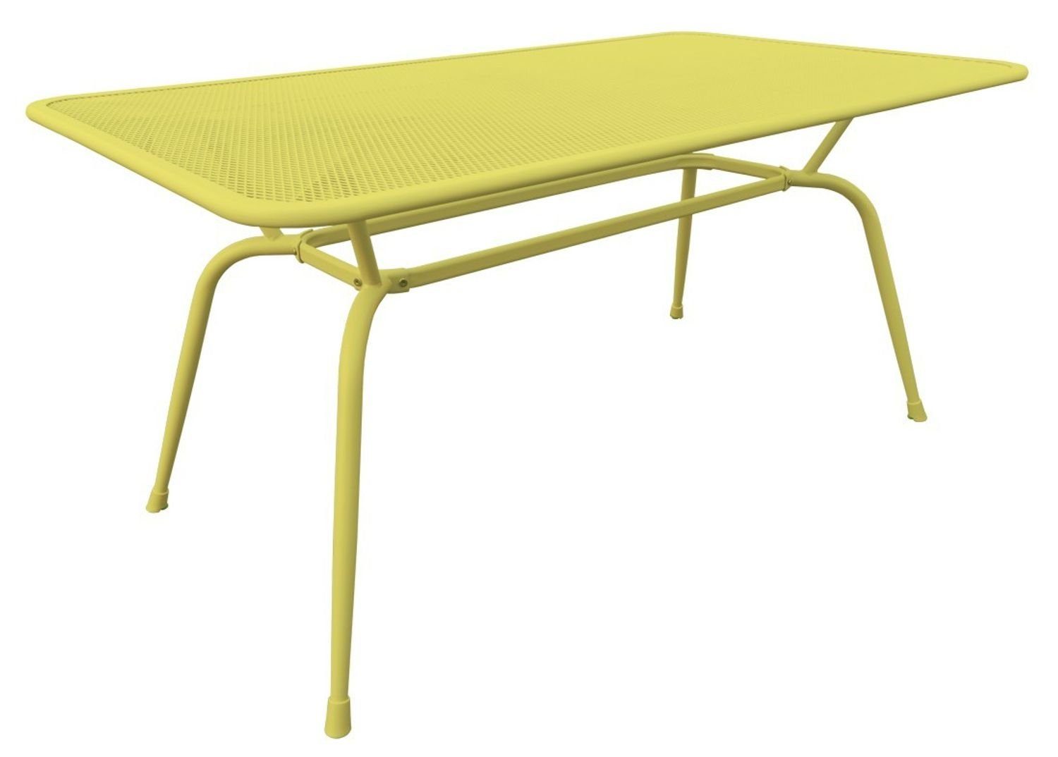 MWH Tisch MWH-Tisch Gartentisch Streckmetalltisch Gartentisch 160x90x74cm gelb Conello