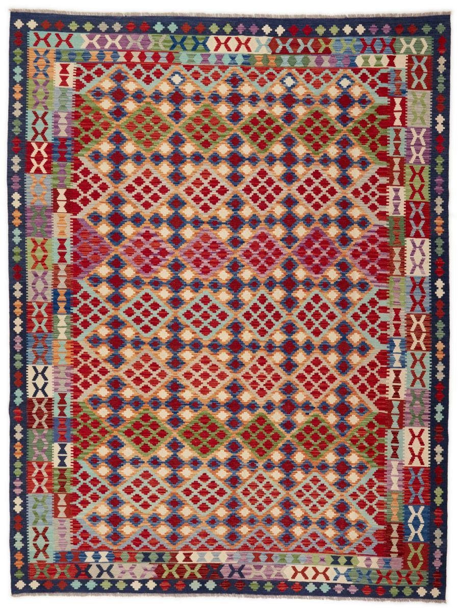 Orientteppich Kelim Afghan 262x347 Handgewebter Orientteppich, Nain Trading, rechteckig, Höhe: 3 mm