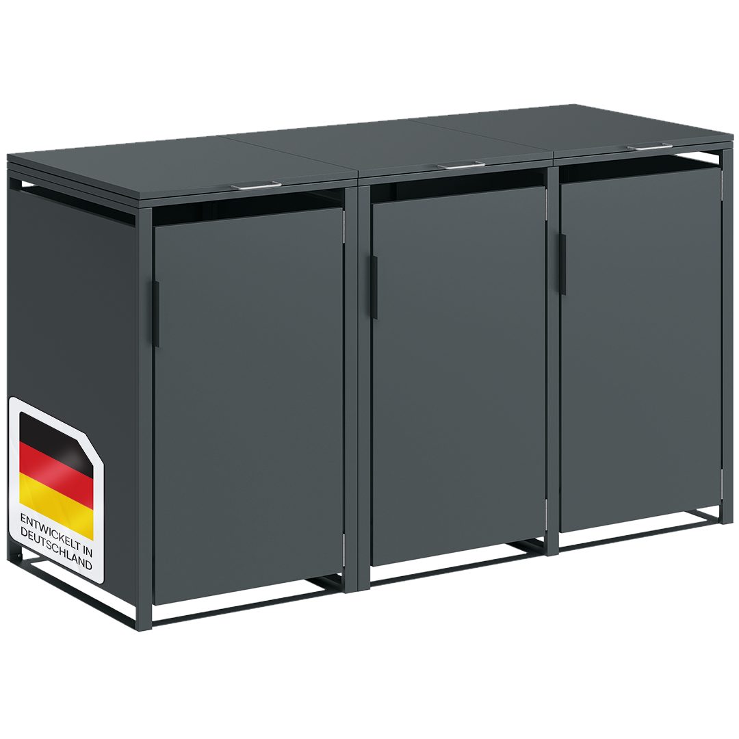 STEELSØN Mülltonnenbox Thoria 240L aus verzinktem Stahl (Anthrazit, verfügb günstig online kaufen