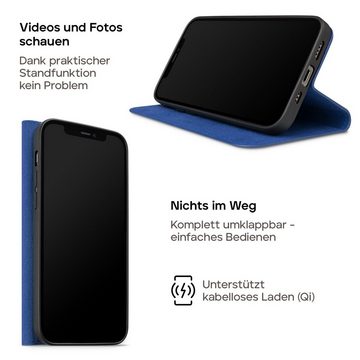 wiiuka Handyhülle suiit Hülle für iPhone 14 Pro, Klapphülle Handgefertigt - Deutsches Leder, Premium Case