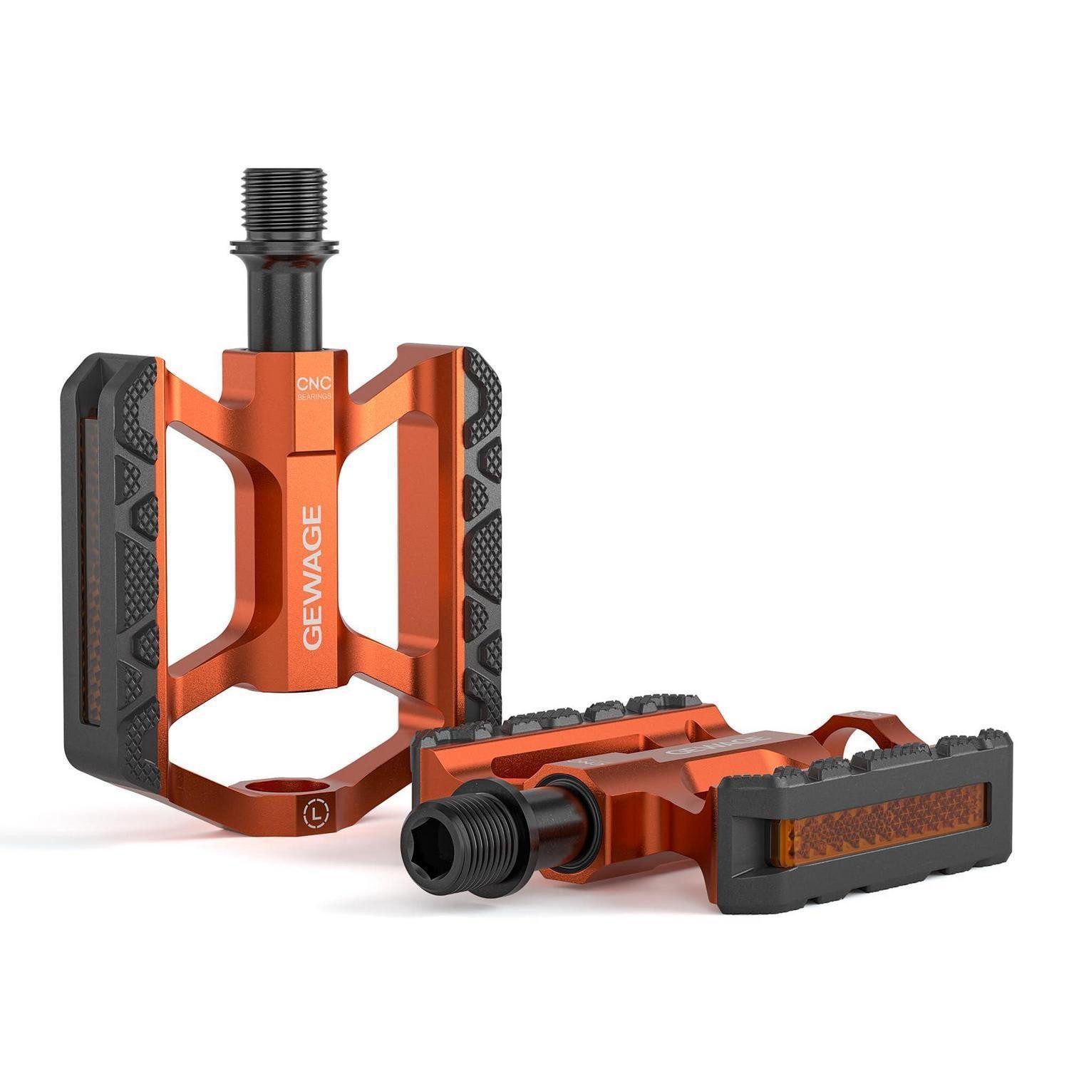 LuxusKollektion Plattformpedale Fahrradpedale Alu Orange kleine Plattform