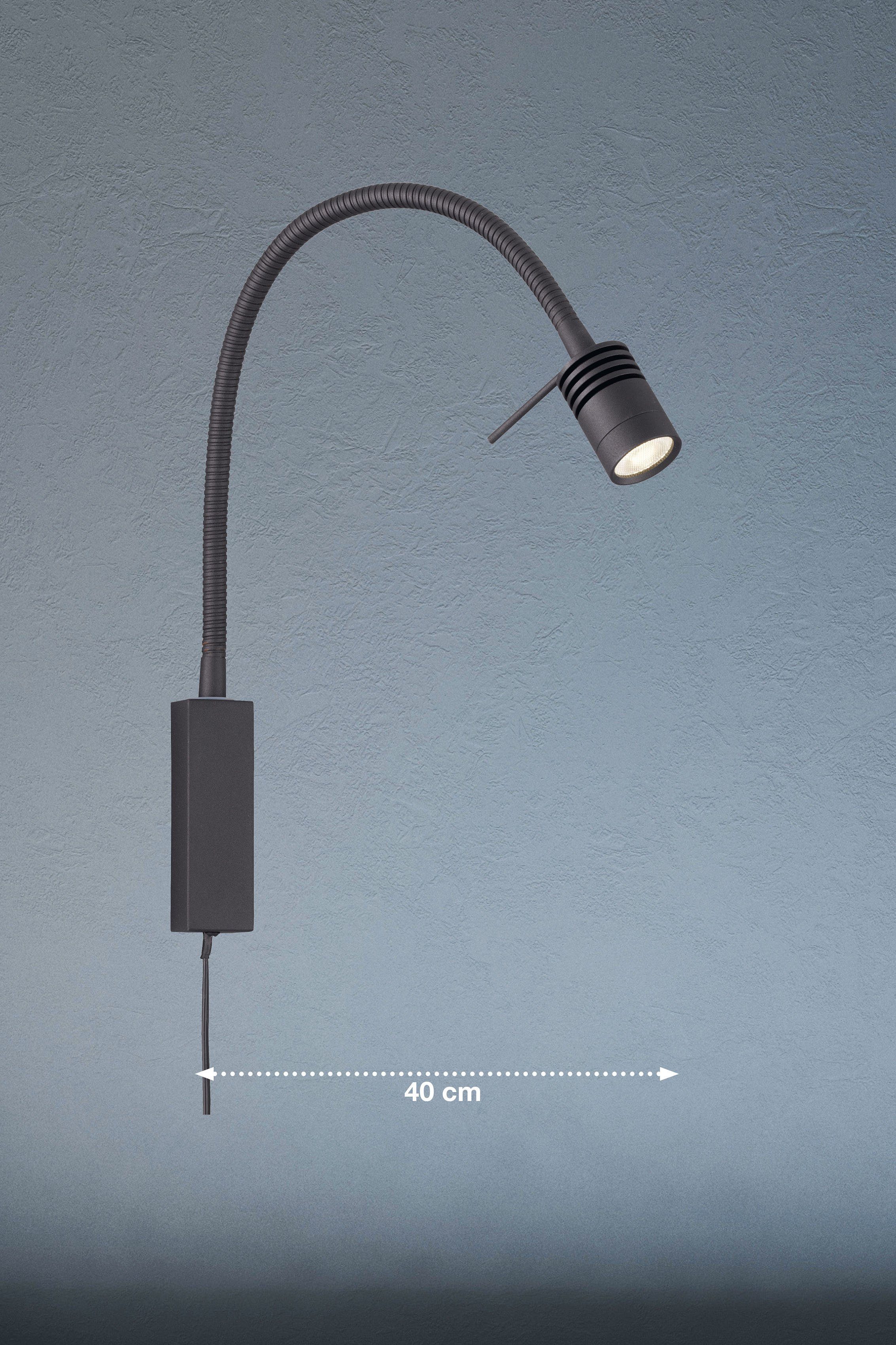 FISCHER & HONSEL LED Warmweiß LED integriert, Seng, fest Wandstrahler Ein-/Ausschalter