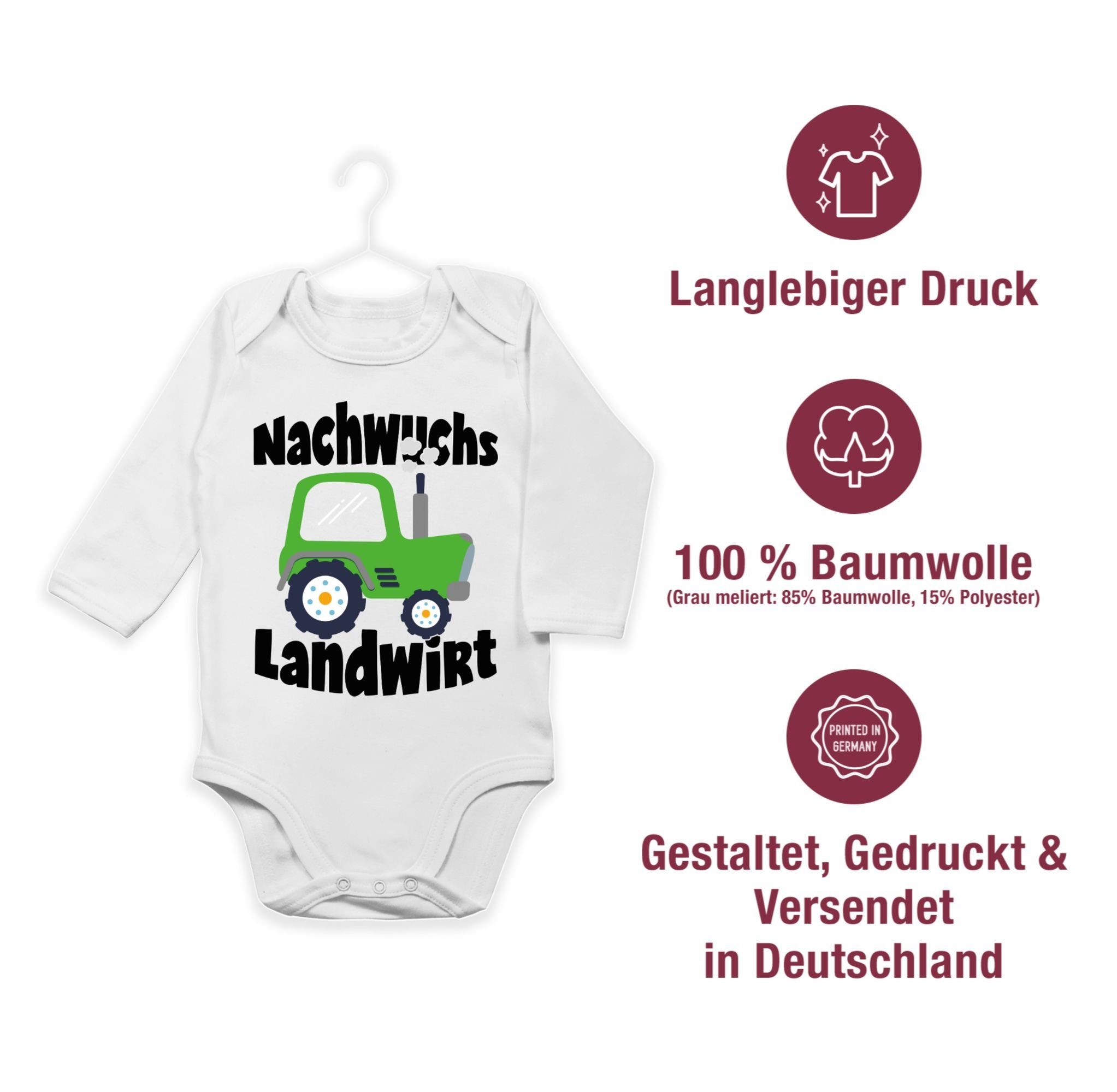 1 Weiß Nachwuchs Sprüche Baby Shirtbody Shirtracer Landwirt