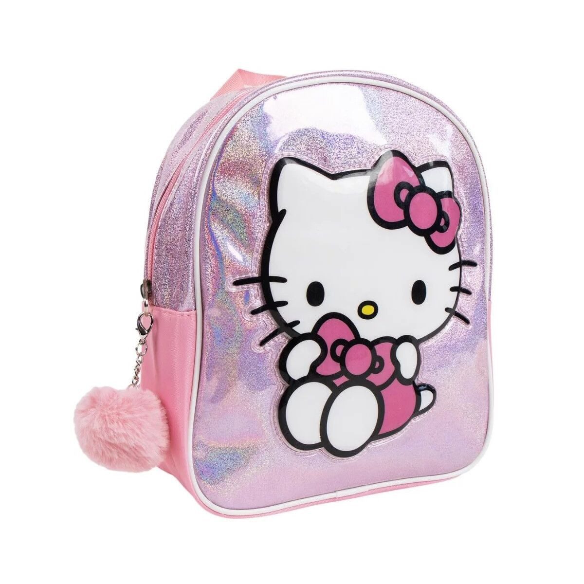 Kinderrucksack Hello Kitty holographischer Rucksack, Tasche 23 cm