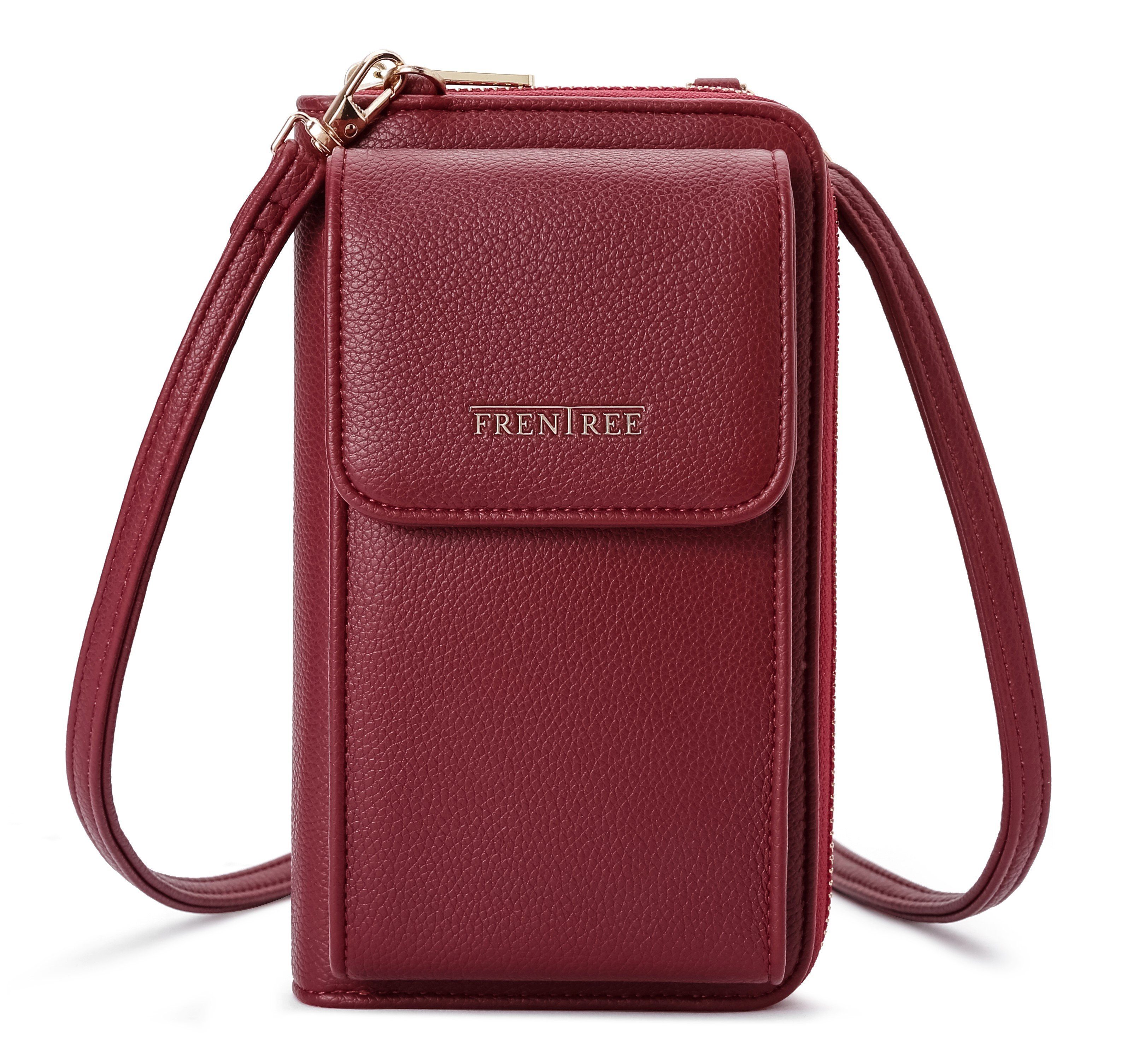 Frentree Schultertasche Damen Cross-Body Handtasche mit Handyfach und Portemonnaie, Umhängetasche mit vielen Fächern