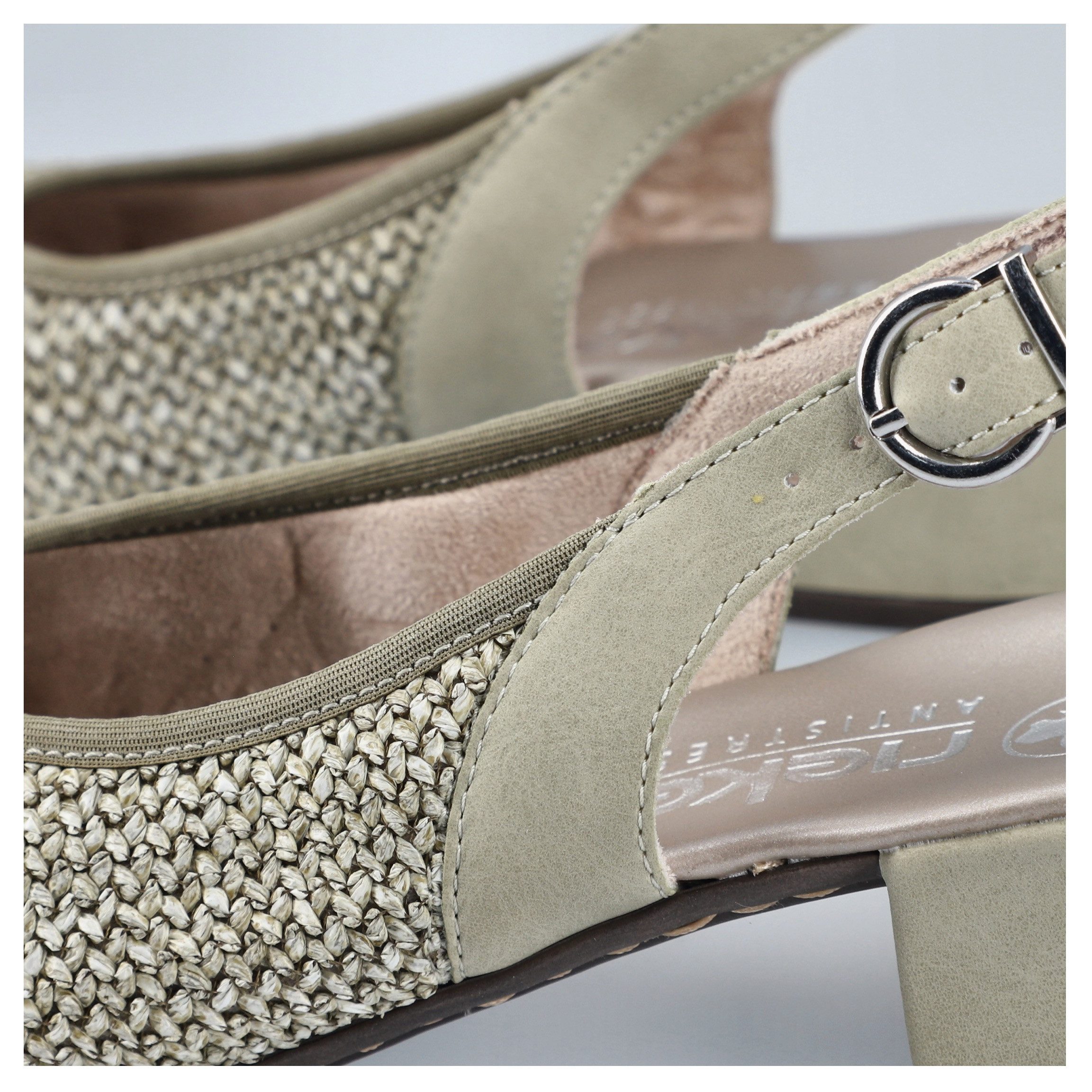 Rieker Slingsandale Sommerschuh, Festtagsschuh, Blockabsatz, mit Riemchen