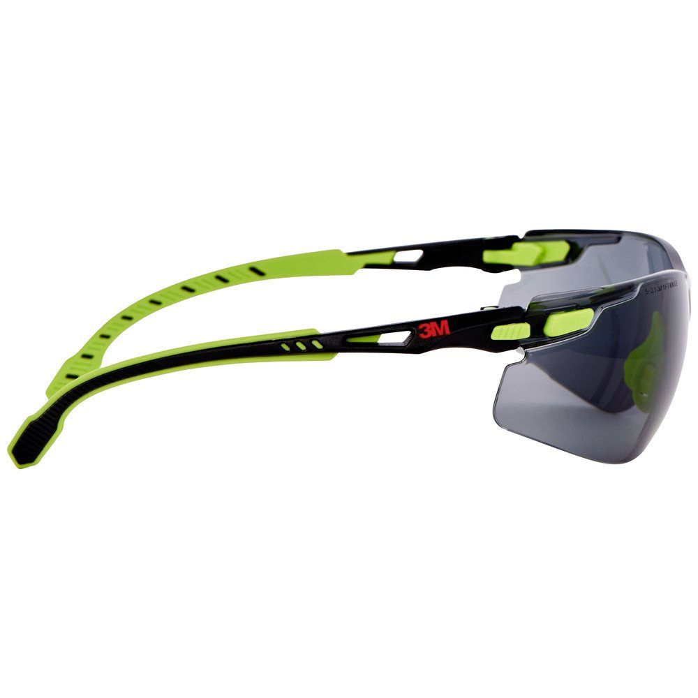 3M Arbeitsschutzbrille 3M Schwarz Schutzbrille S1202SGAF Solus Antibeschlag-Schutz Grün, mit