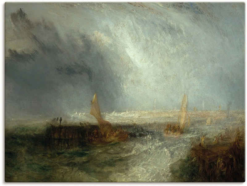 Artland Leinwandbild Ostende. 1844, Gewässer (1 St), auf Keilrahmen gespannt