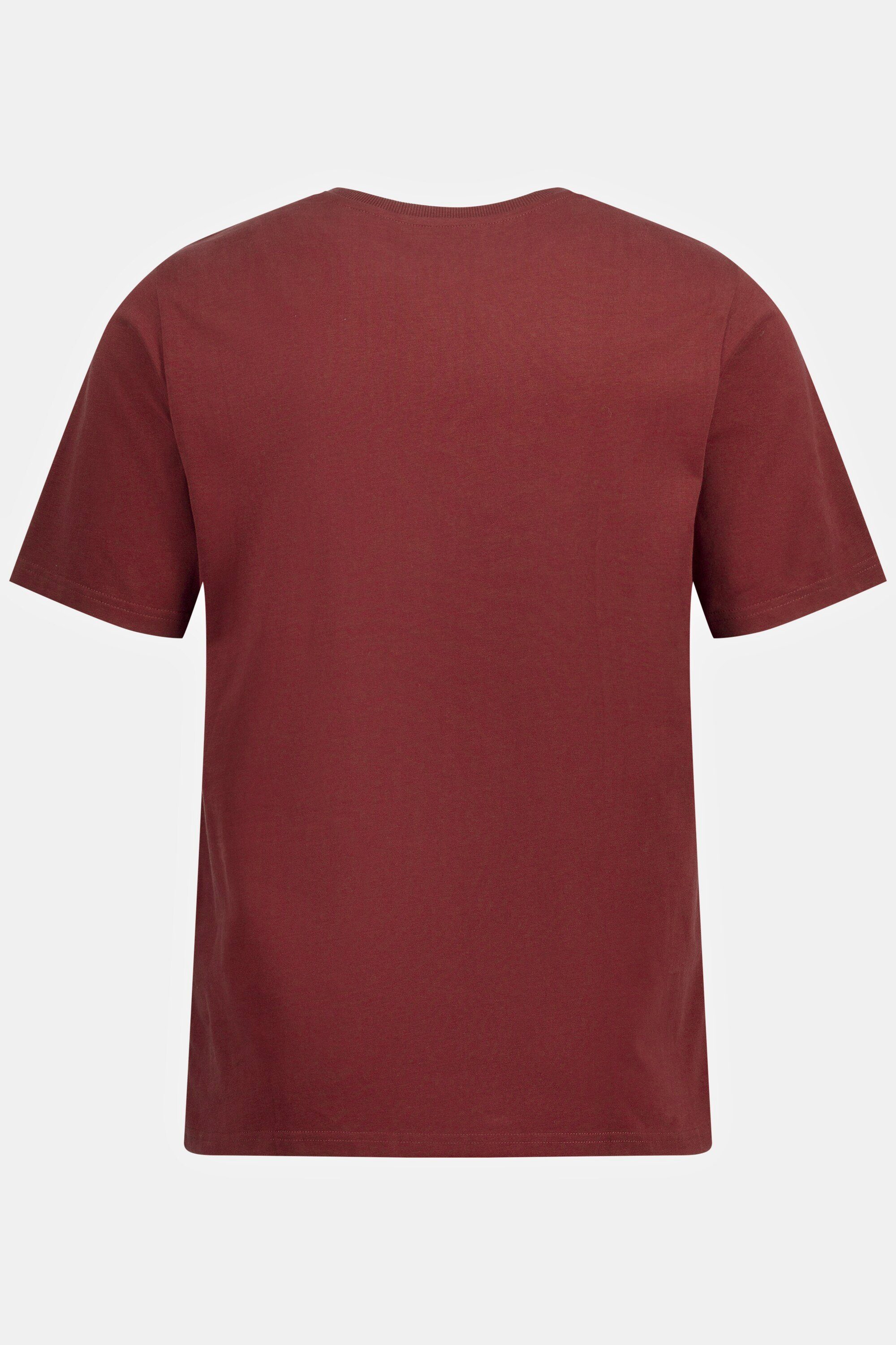 JP1880 T-Shirt Henley Basic Knopfleiste Halbarm