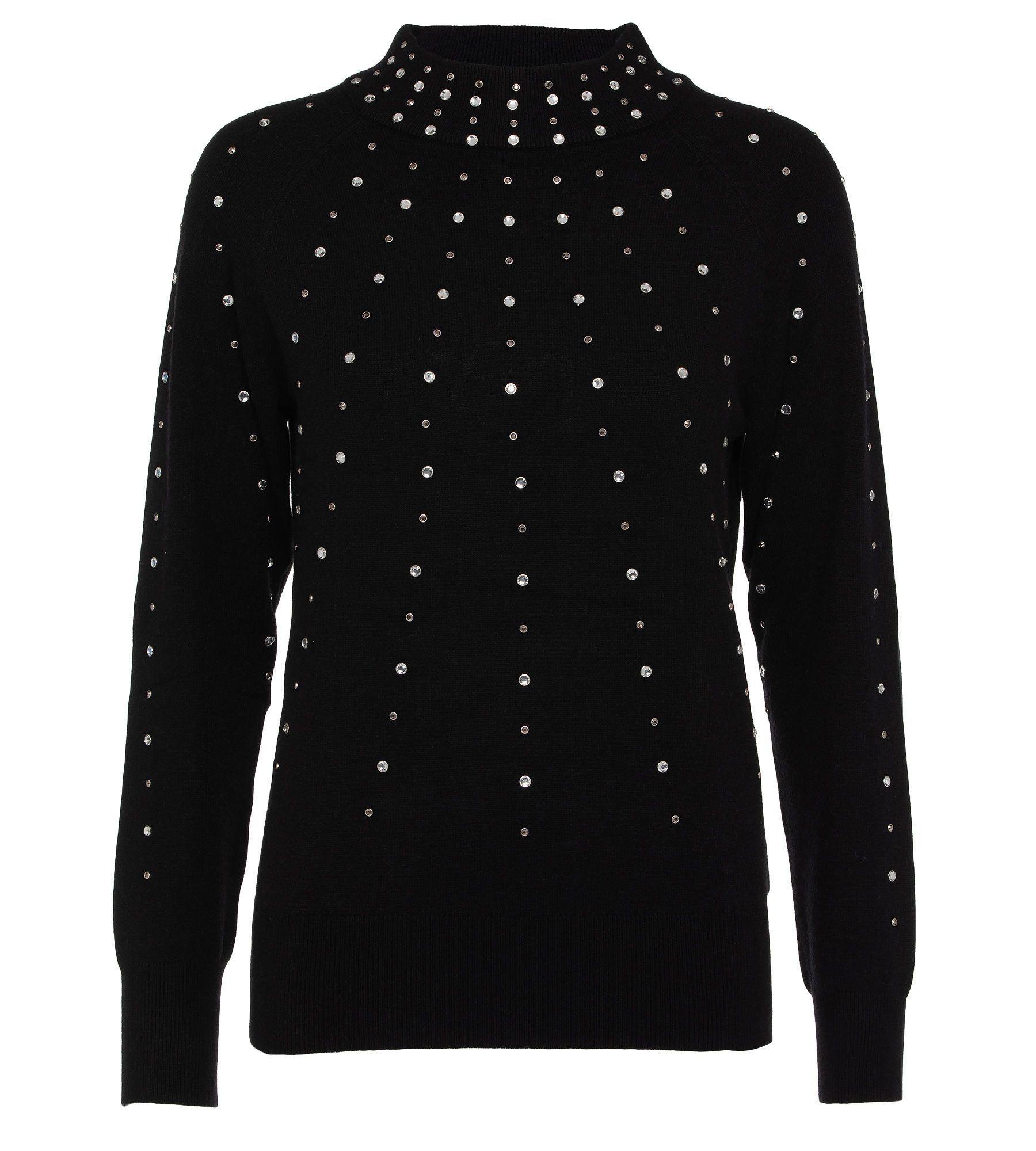 Georg Stiels Rundhalspullover Stehkragenshirt Figurumspielend mit facettier günstig online kaufen