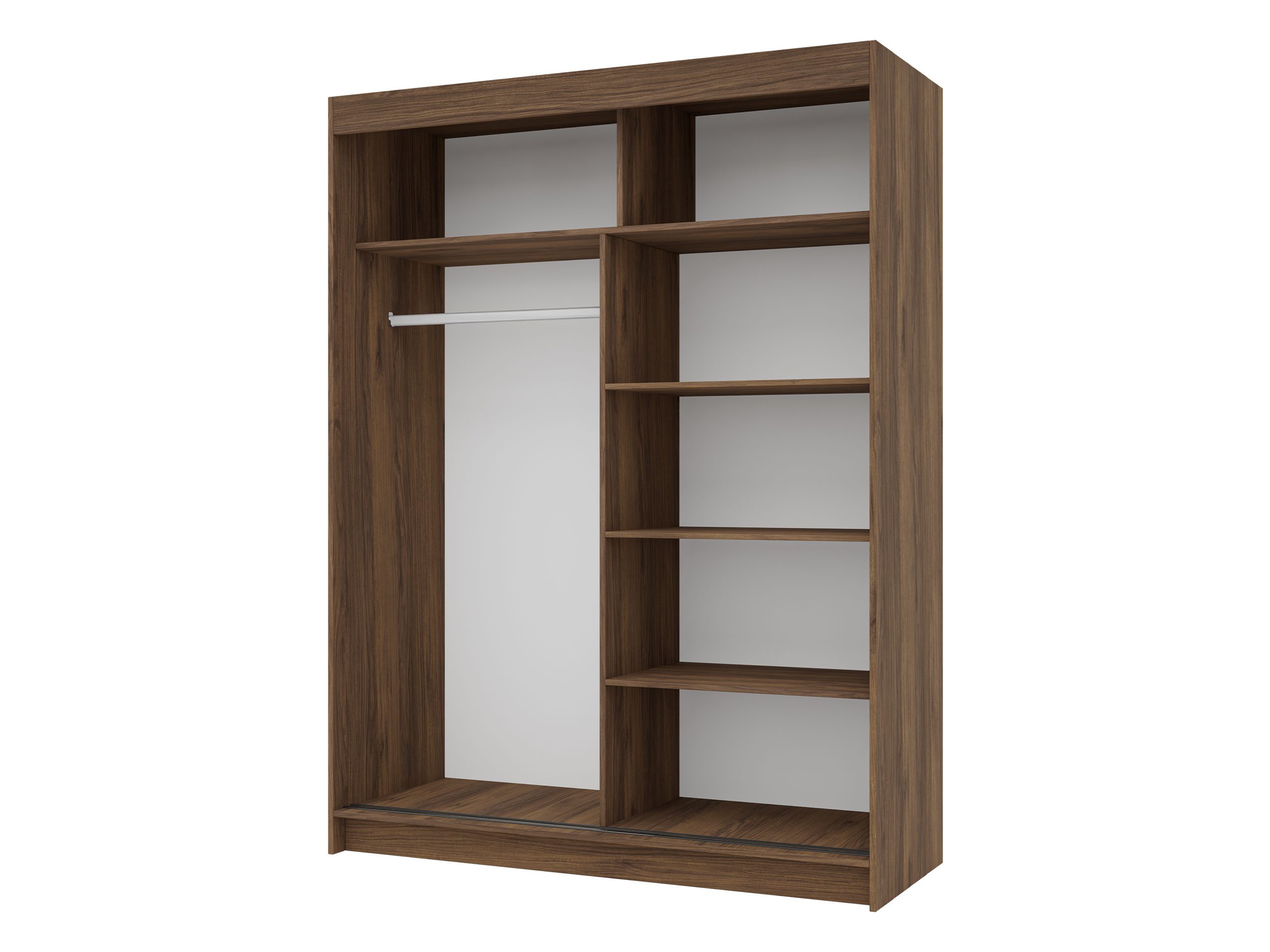 MIRJAN24 Kleiderschrank Infinity I 150 (mit zwei Schwebetüren) 150x58x200 cm, mit Kleiderstange