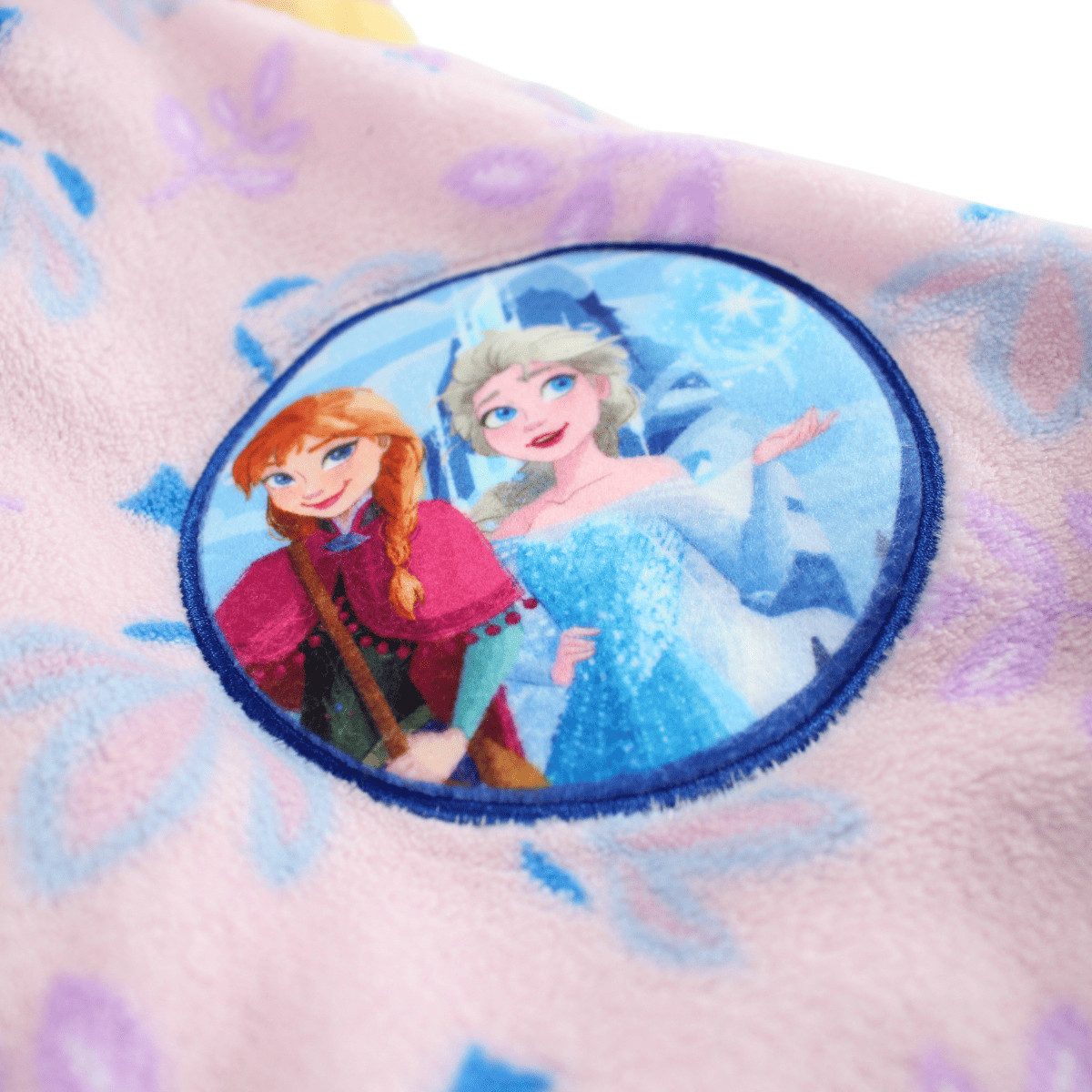 Disney Frozen Kinderbademantel Frozen Die Eiskönigin Mädchen Bademantel mit Zopf, Kapuze, Gürtel, Bademantel Anna und Elsa mit Zopf