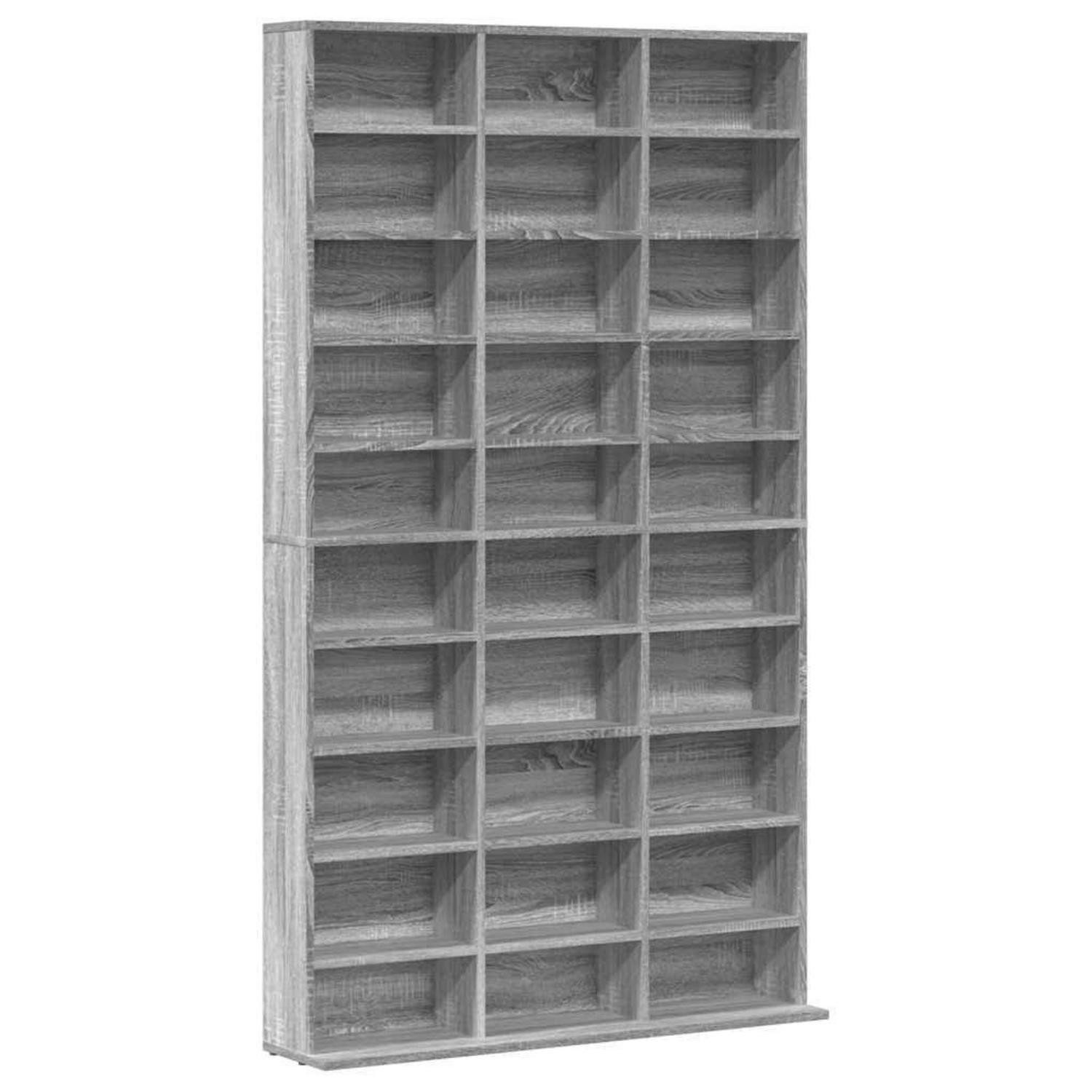 LuxusKollektion CD-Regal CD-Regal Sonoma Grau 102x23x177.5cm, 1-tlg.