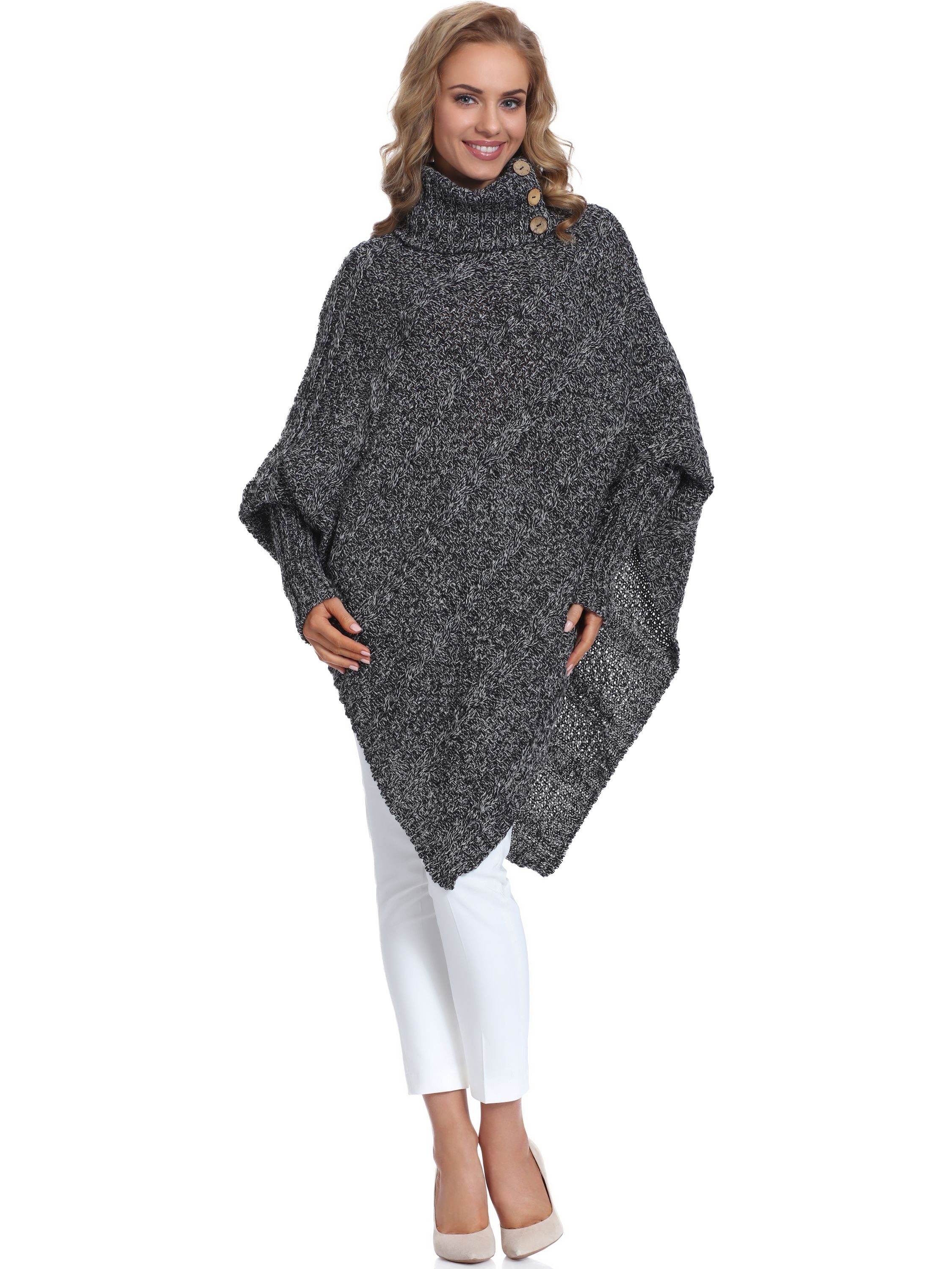 Merry Style Strickponcho Damen Poncho C46l4