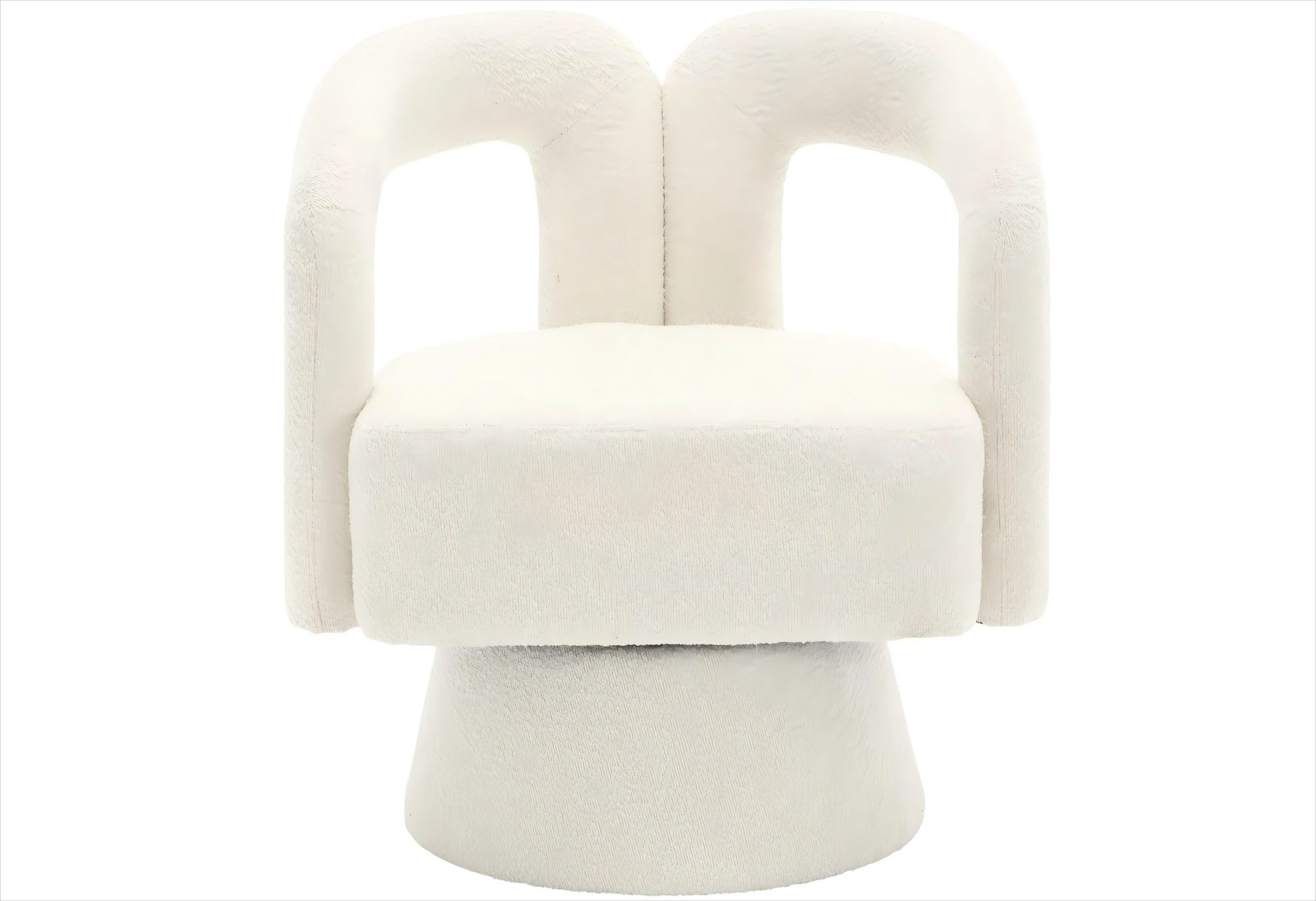 LVHOM Drehsessel M-Form 360 Grad drehbare Cuddle Barrel-Akzentstühle (runde Sessel mit breiter Polsterung, flauschiger Stoffstuhl, 1-St), für Wohnzimmer, Schlafzimmer, Büro, Wartezimmer