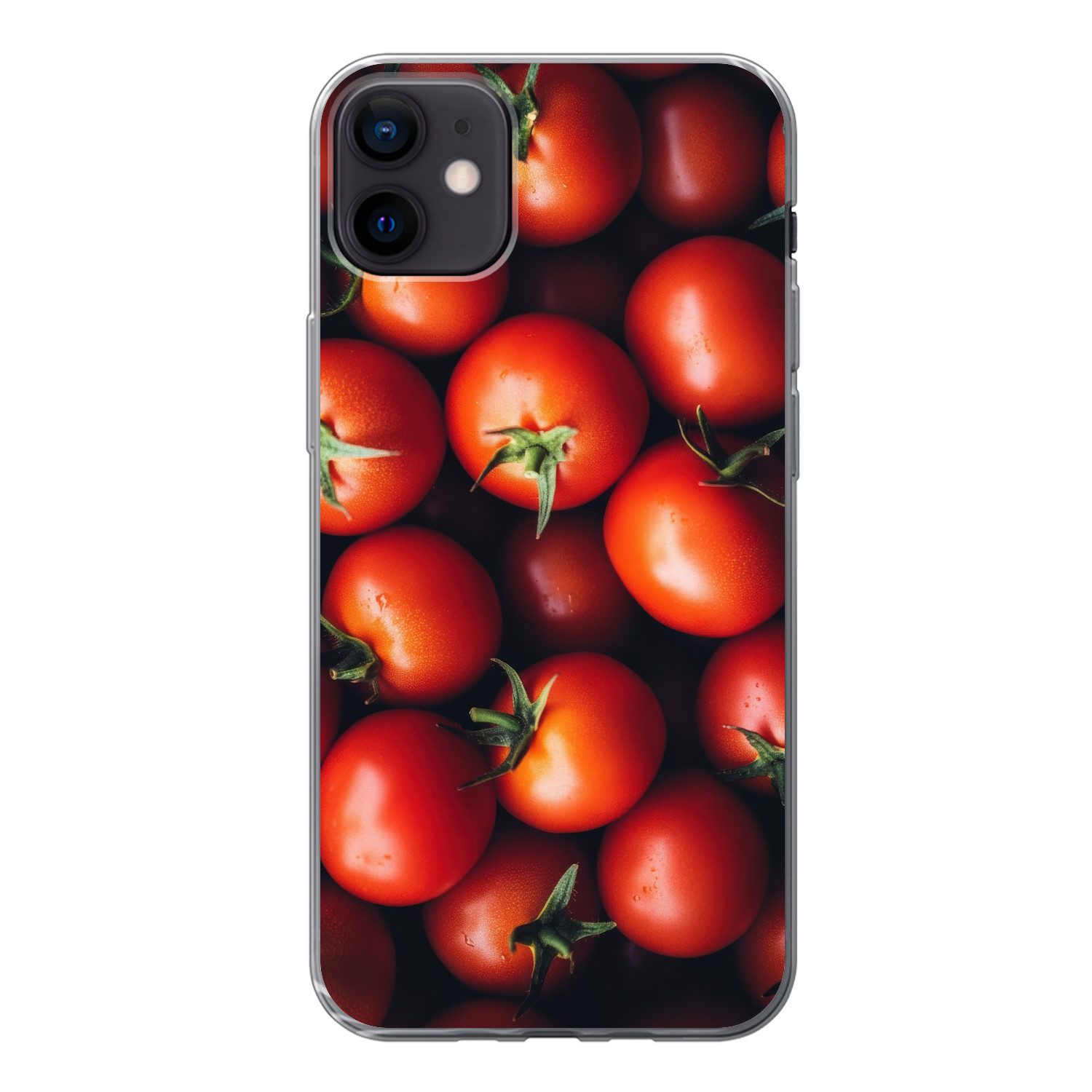 MuchoWow Handyhülle für Apple iPhone 12 Mini Gemüse - Rot - Tomaten, Smartphone-Bumper, Print, Handy Schutzhülle Dünn