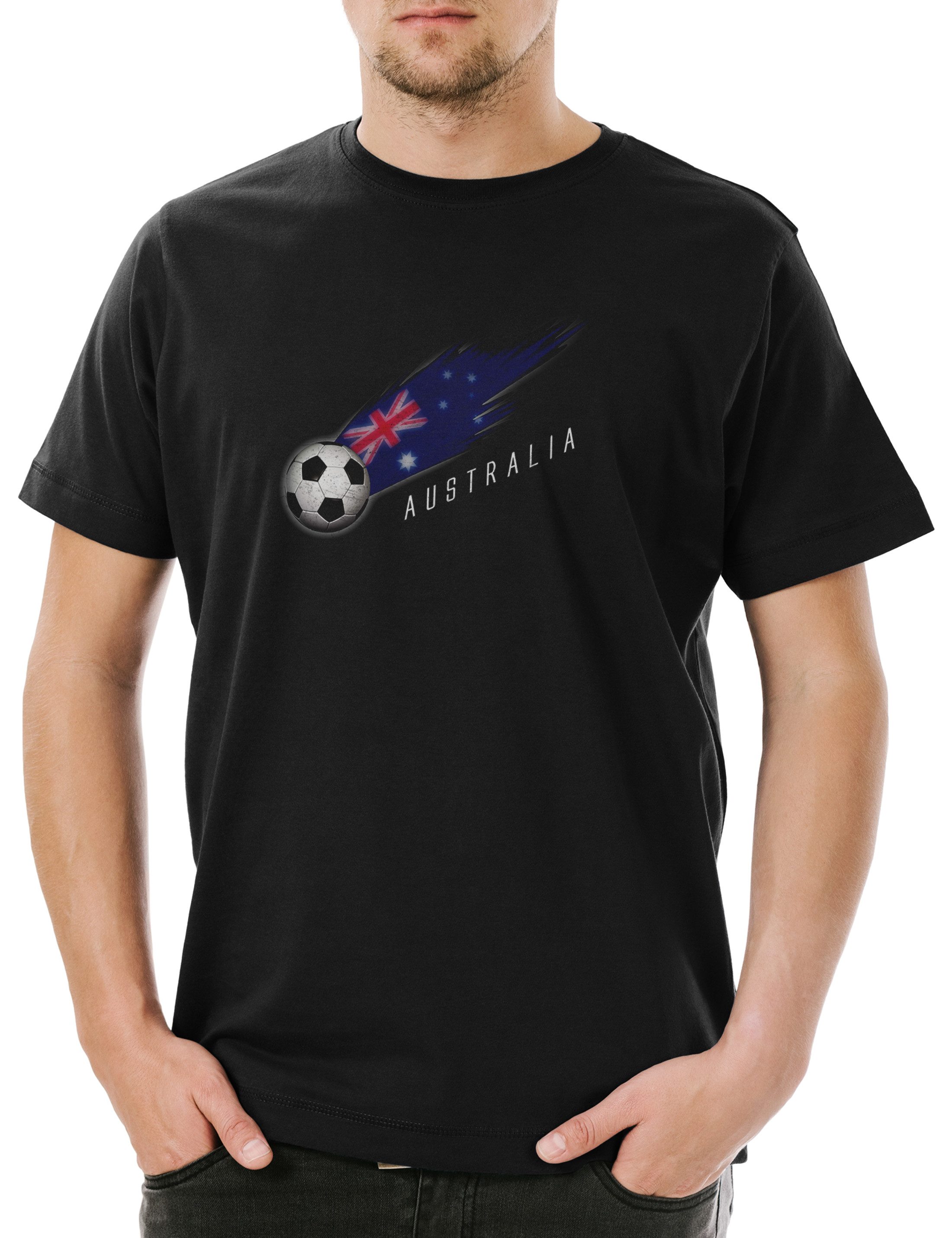 Print-Shirt Australia Football Comet I Herren T-Shirt Australien Australische
