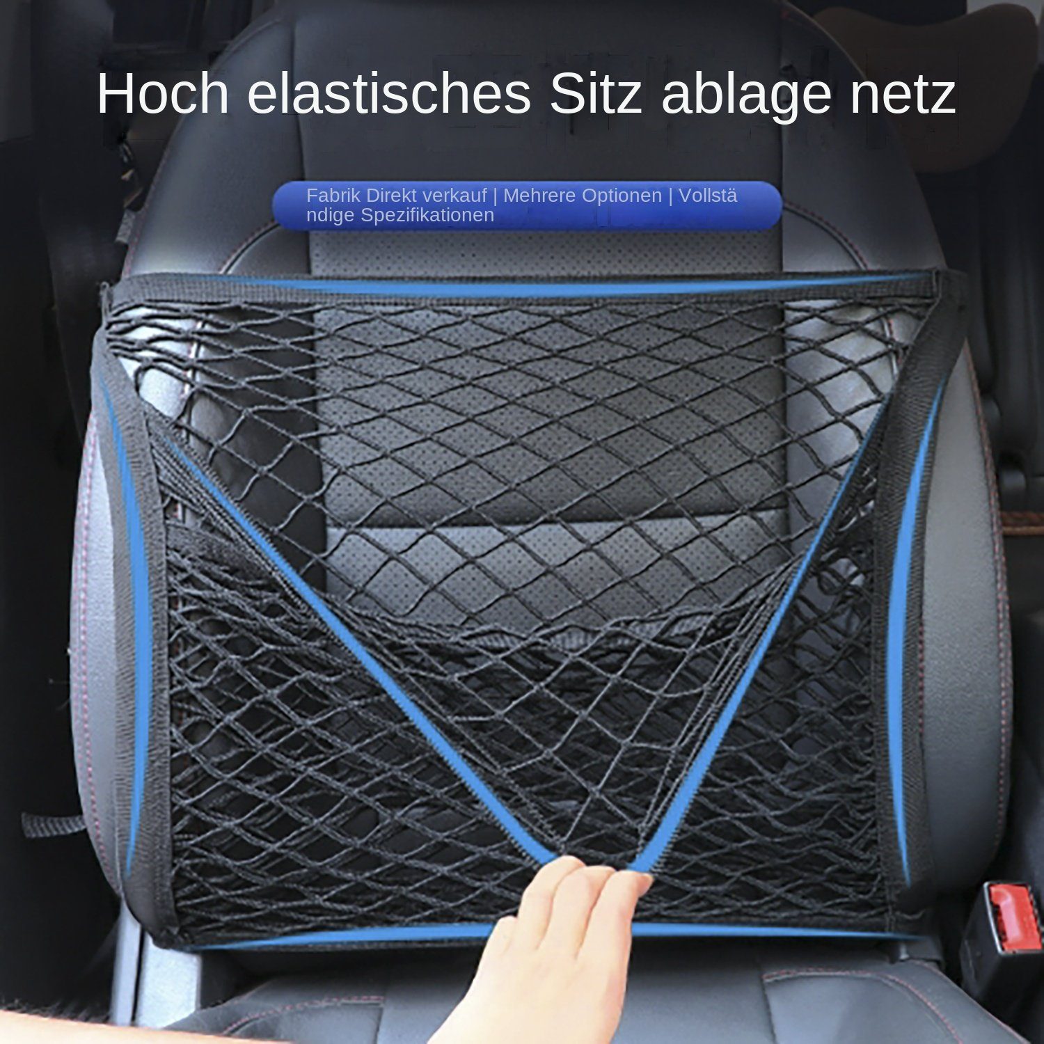 Rutaqian Aufbewahrungsbox Autositz Aufbewahrungsbox,Auto Seat Organizer Mit  2 Ladeanschluss, Mit 2 Ladeanschluss