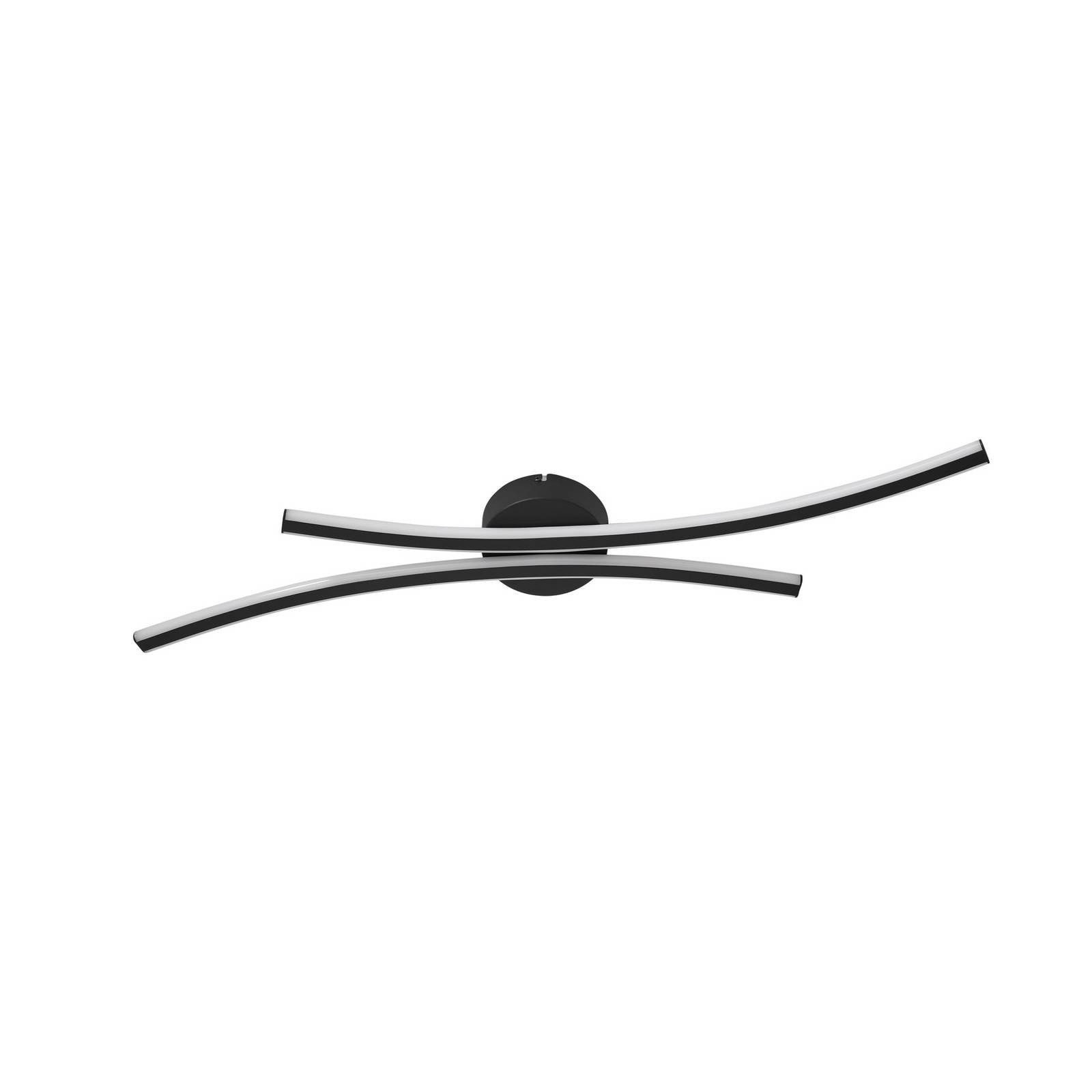 Lindby Deckenleuchten Ravion, LED, Metall, Schwarz warmweiß IP20, 1 x 27.7 W LED, warmweiß