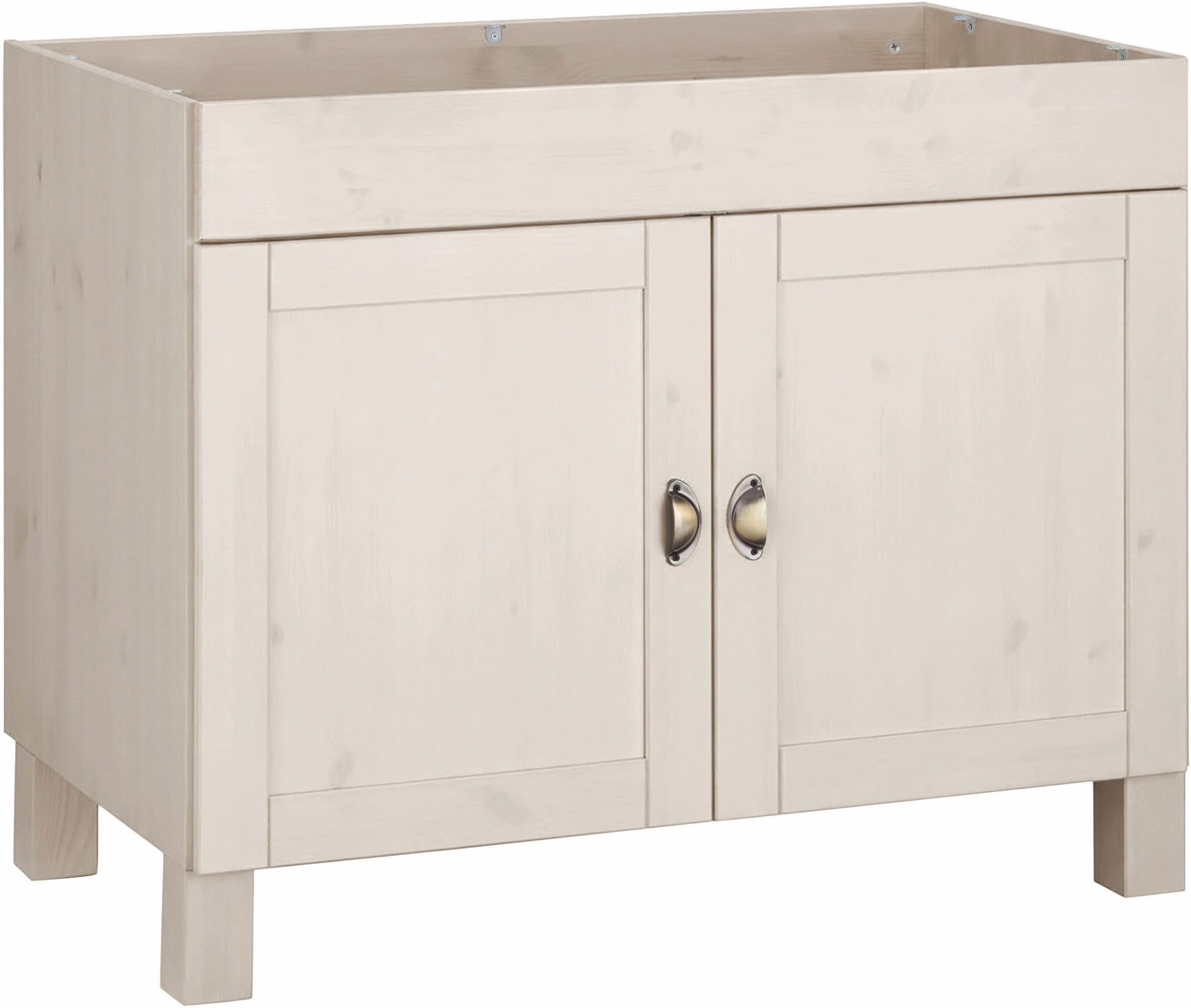 Home affaire Spülenschrank Oslo 100 cm breit, inklusive Einbauspüle aus Edelstahl, aus Kiefer