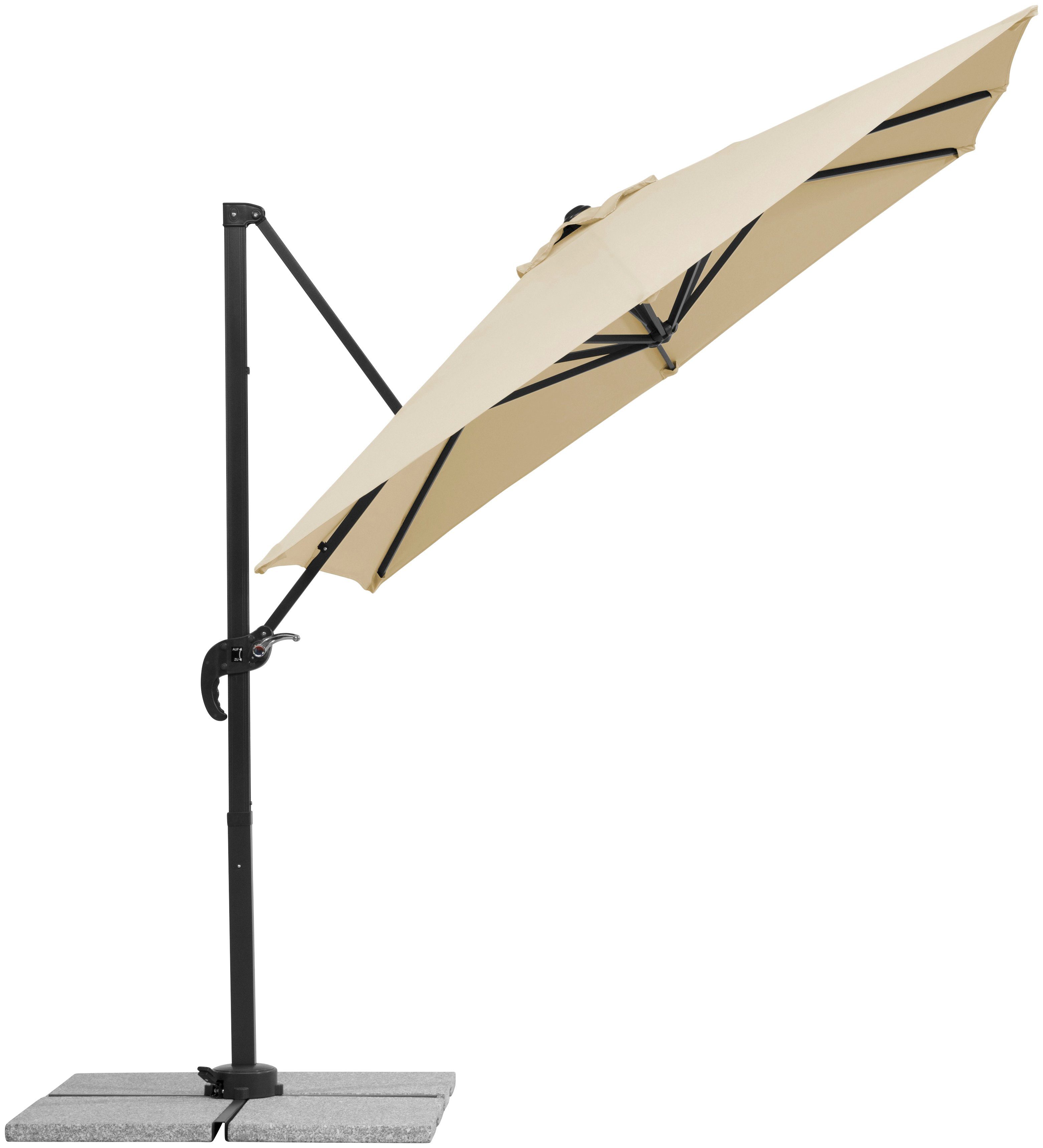 Schneider Schirme Ampelschirm Rhodos Junior, LxB: 230x230 cm, mit Schutzhülle, ohne Wegeplatten – Bild 5 von 5