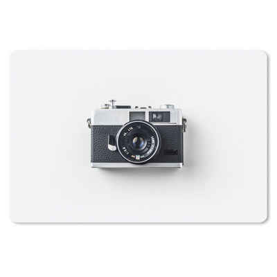 MuchoWow Gaming Mauspad Kamera - Vintage - Weiß (1-St), Mousepad mit Rutschfester Unterseite, Gaming, 120x80 cm, XXL, Großes