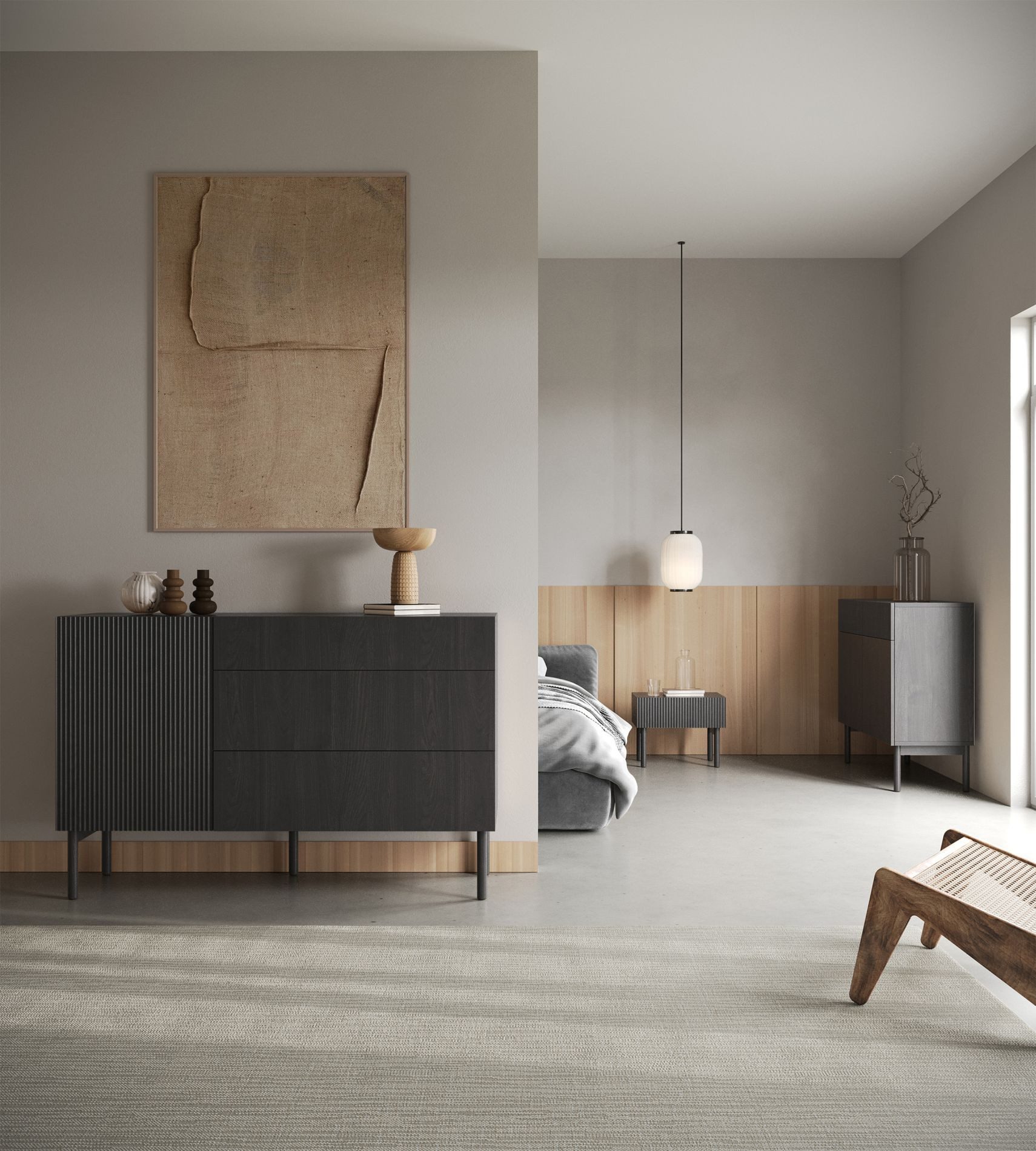 Selsey Sideboard NOLIE, 1-türig mit 2 Fächern, 3 Schubladen, Holzbeinen, 14 günstig online kaufen