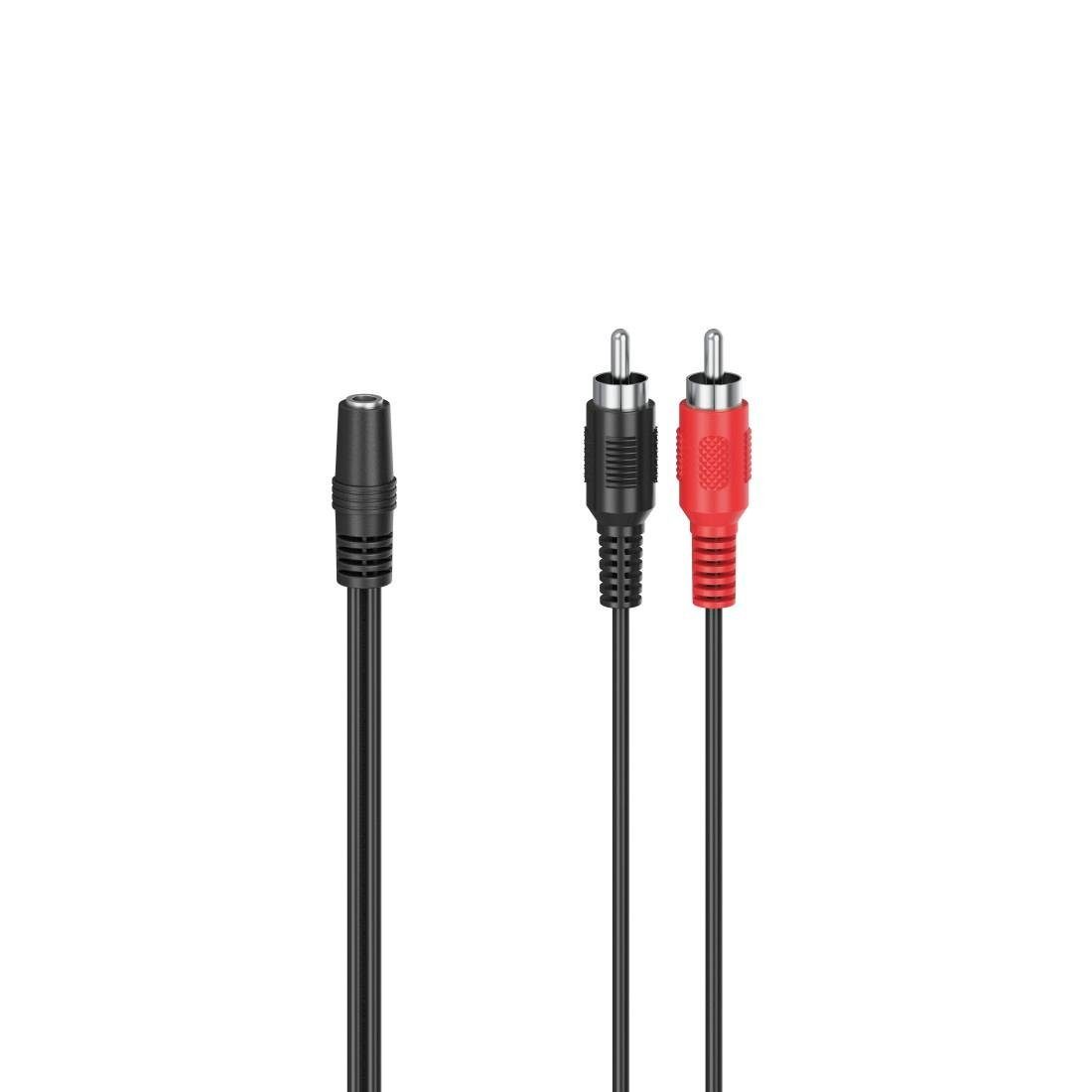 Hama Audio Adapter, 2 Cinch Stecker, 3,5 mm Klinken Kupplung Audio-Adapter Cinch zu 3,5-mm-Klinke, 10 cm